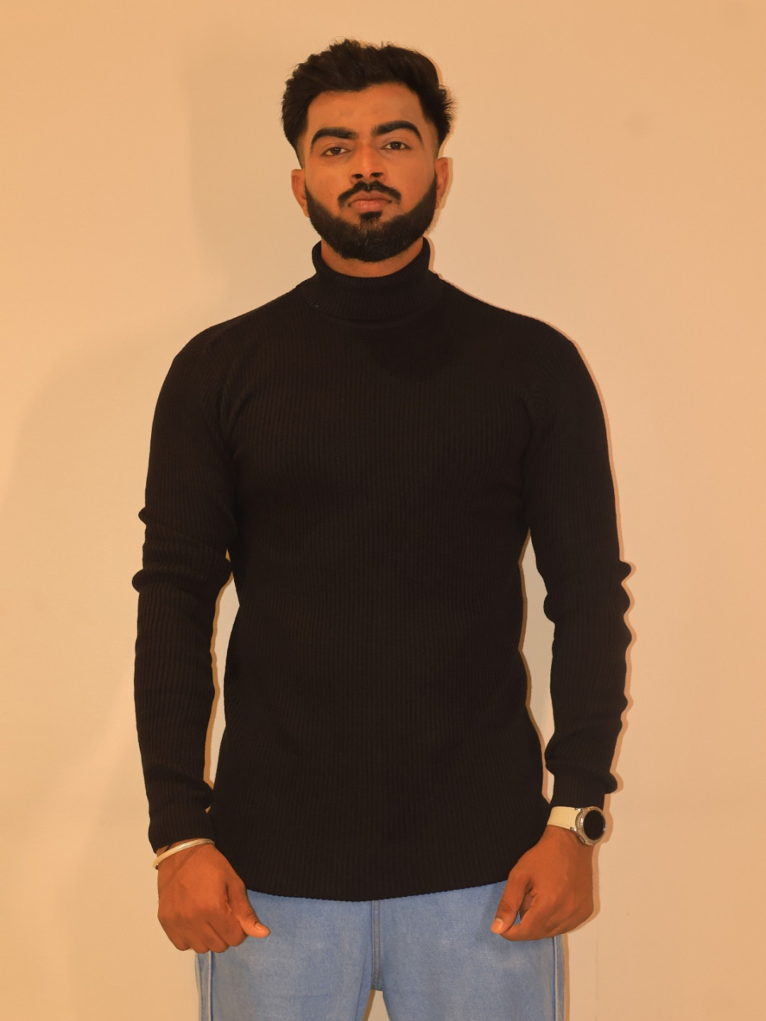 COTTON AVENUE Ribbed Turtle Neck Sweater