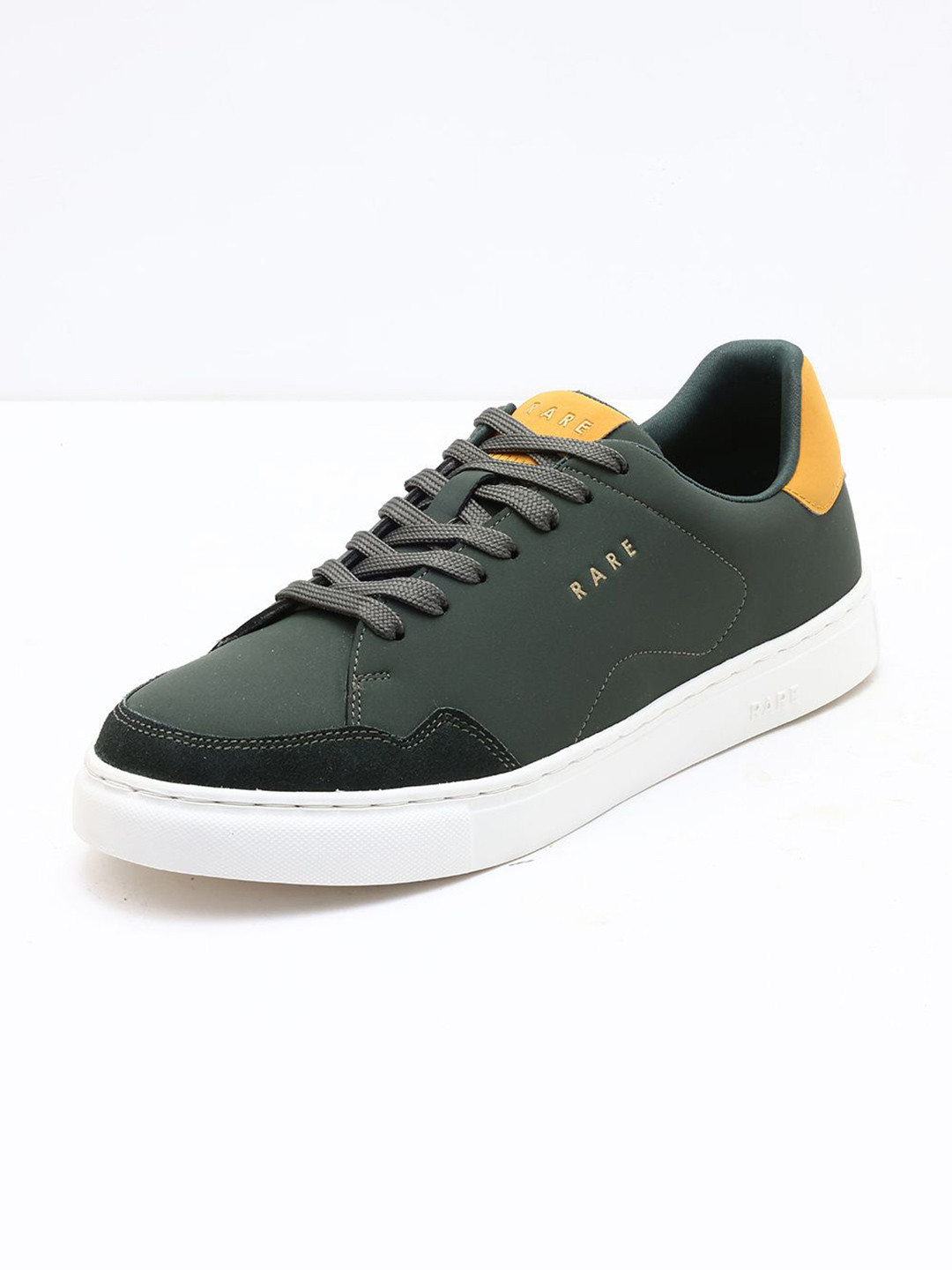 RARE RABBIT MAWI Men Round Toe Lace-Ups Suede Sneakers