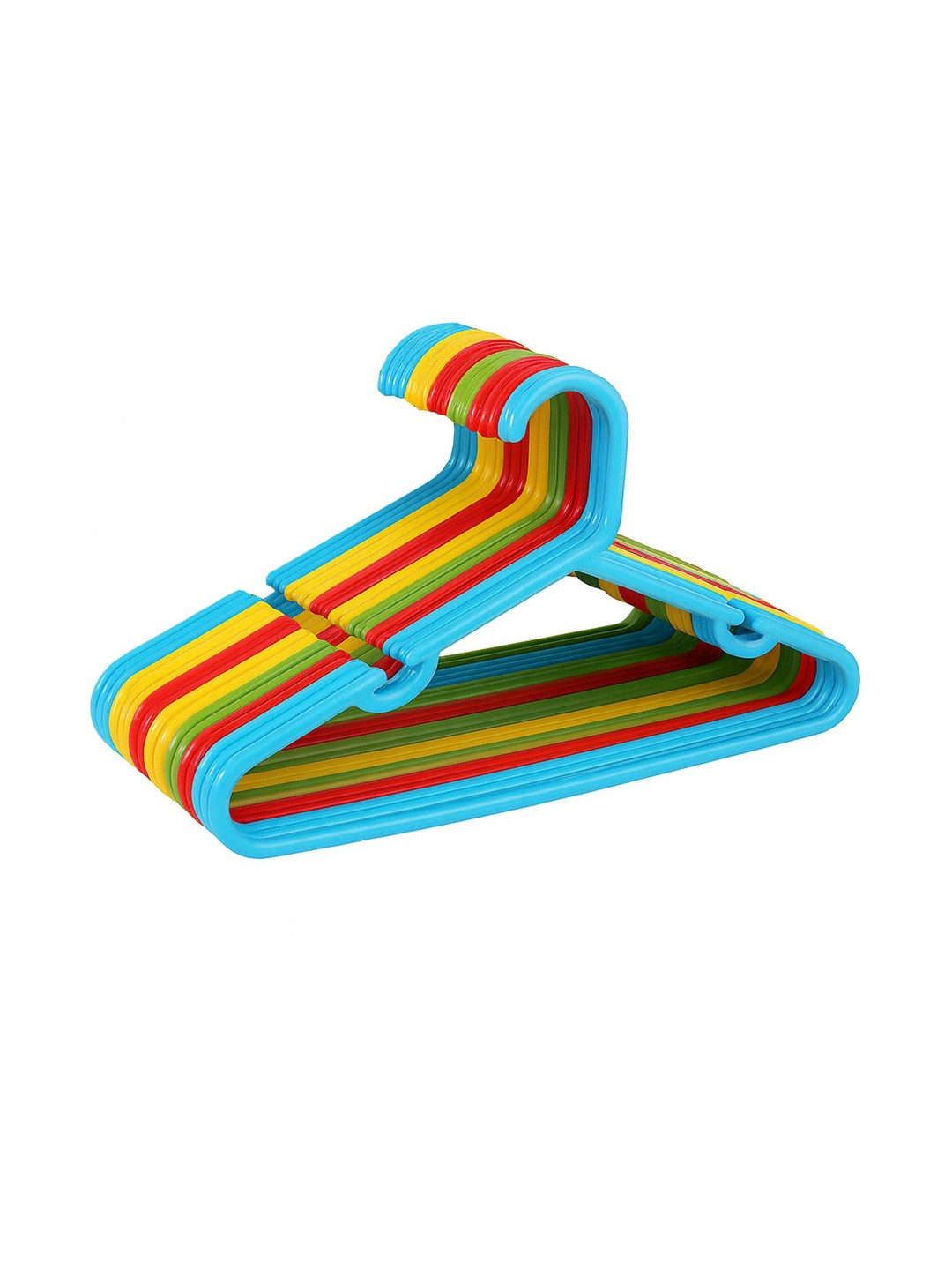 Go Hooked Kids Pack of 15 Multicolor Wardrobe Clothes Hangers With Non-Slip Grooves
