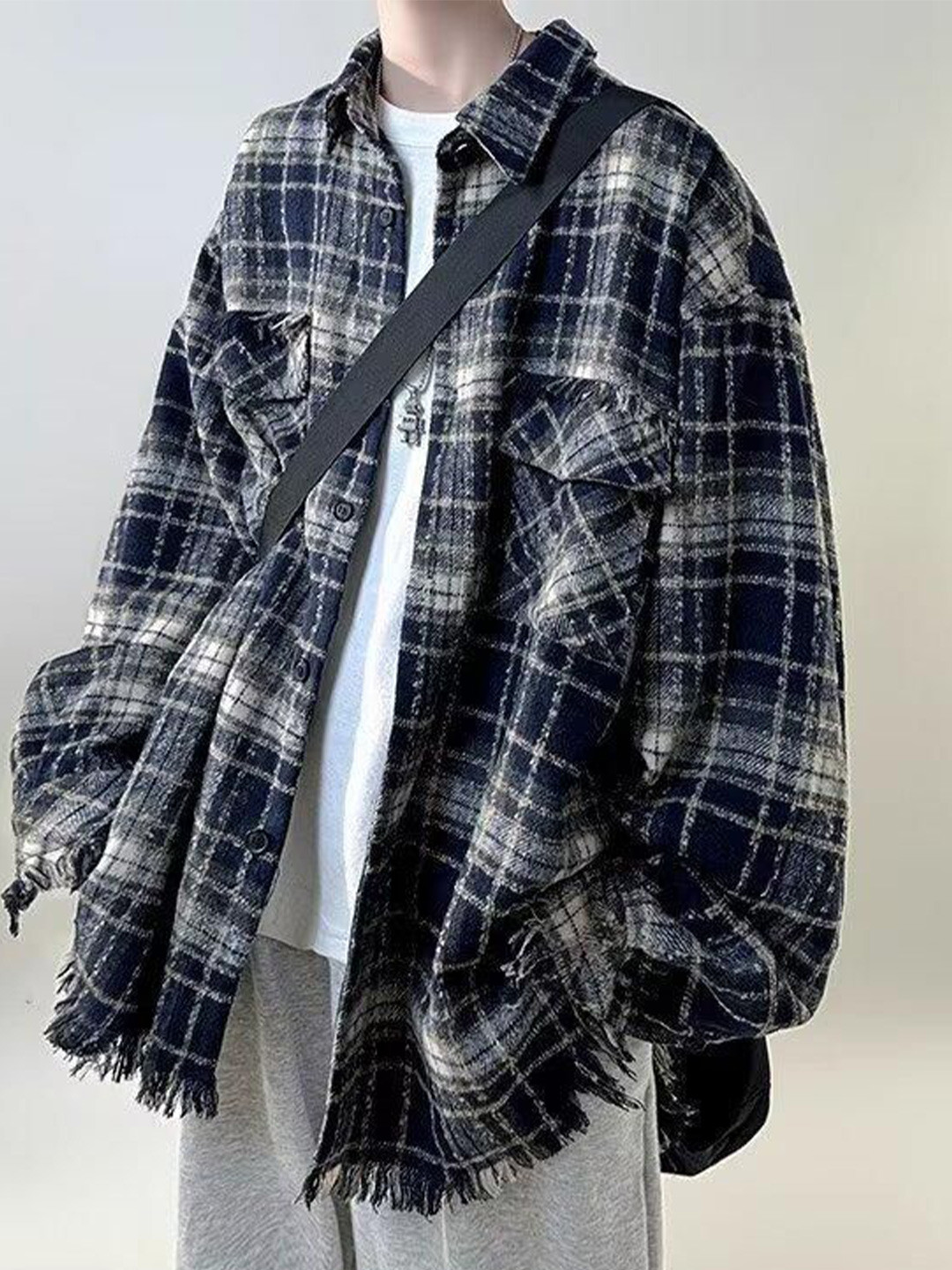 StyleCast Gingham Checks Oversized Casual Shirt