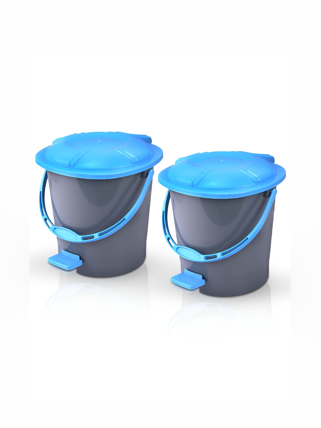 Aura Blue & Grey 2 Pieces Dust Bin - 7 L