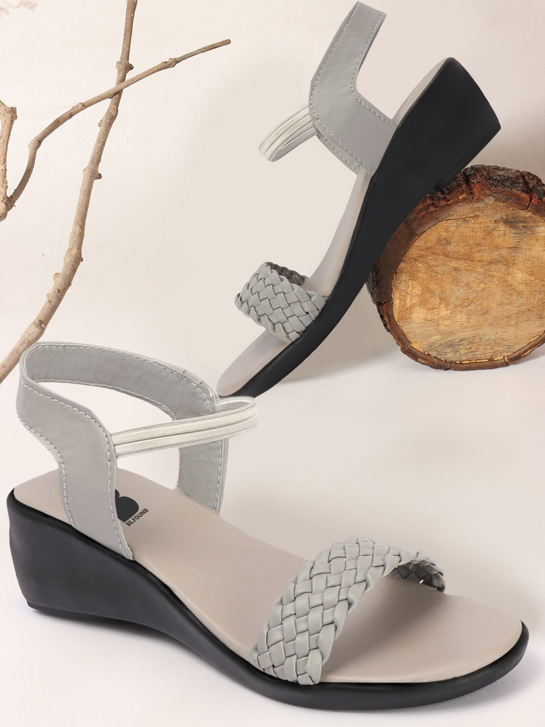 Be Found Women Woven Design Platform Heeled Sandals