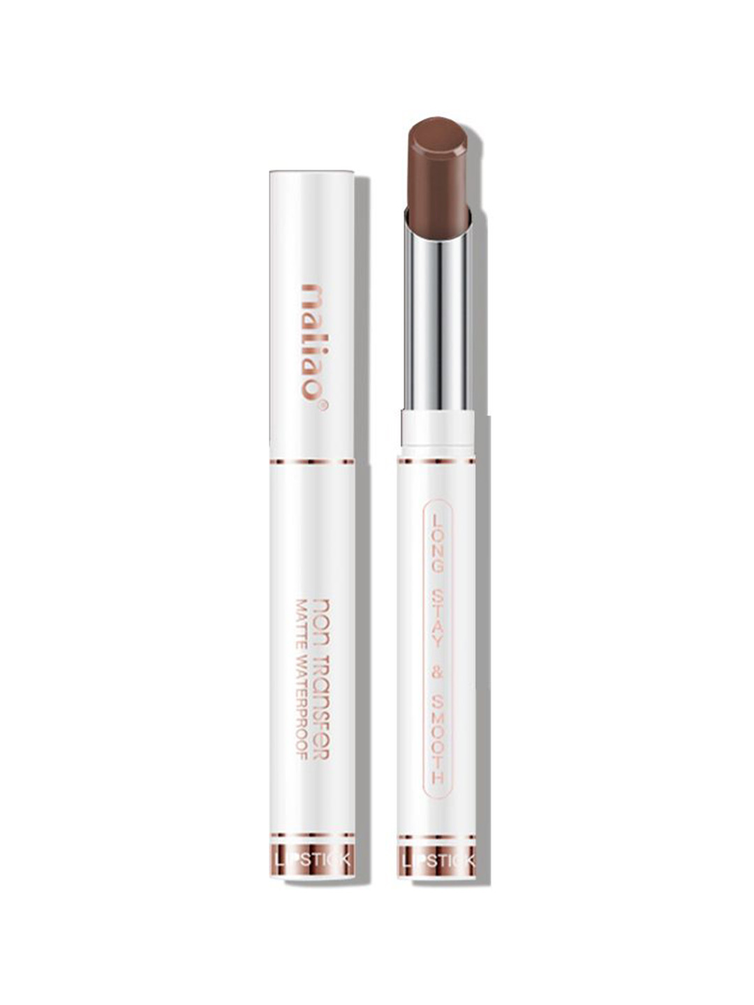 Maliao Non-Transfer Matte Finish Long Lasting & Smooth Lipstick 3.8 g- Dark Coffee 118