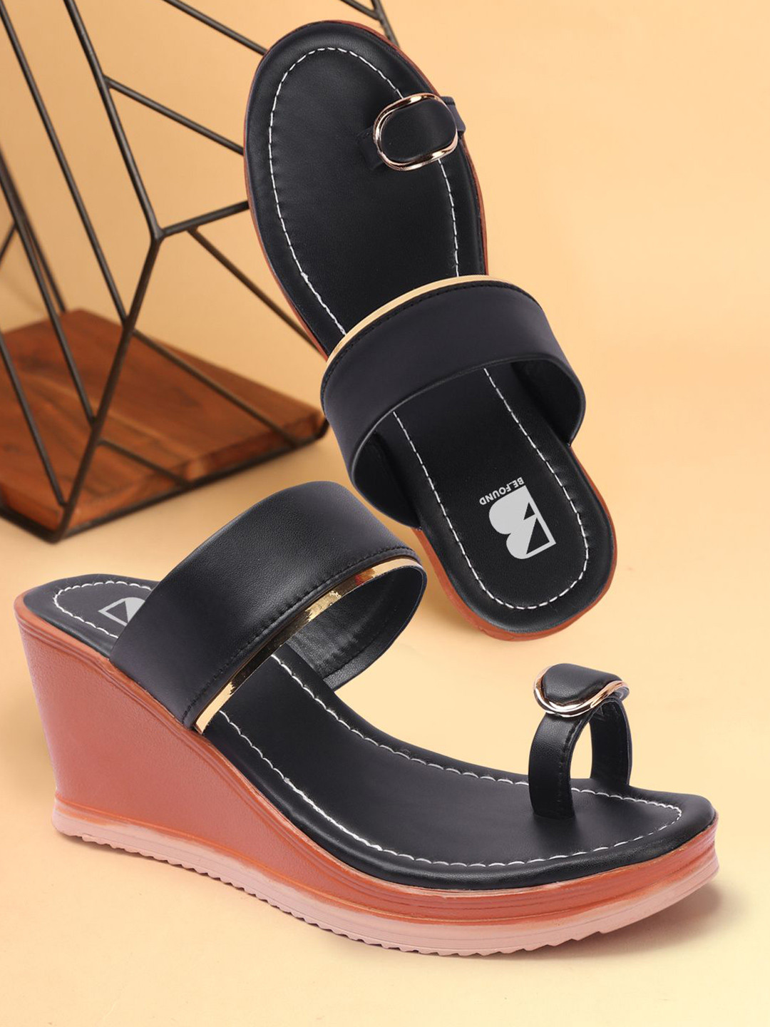 Be Found Women Open Back Wedge Heels