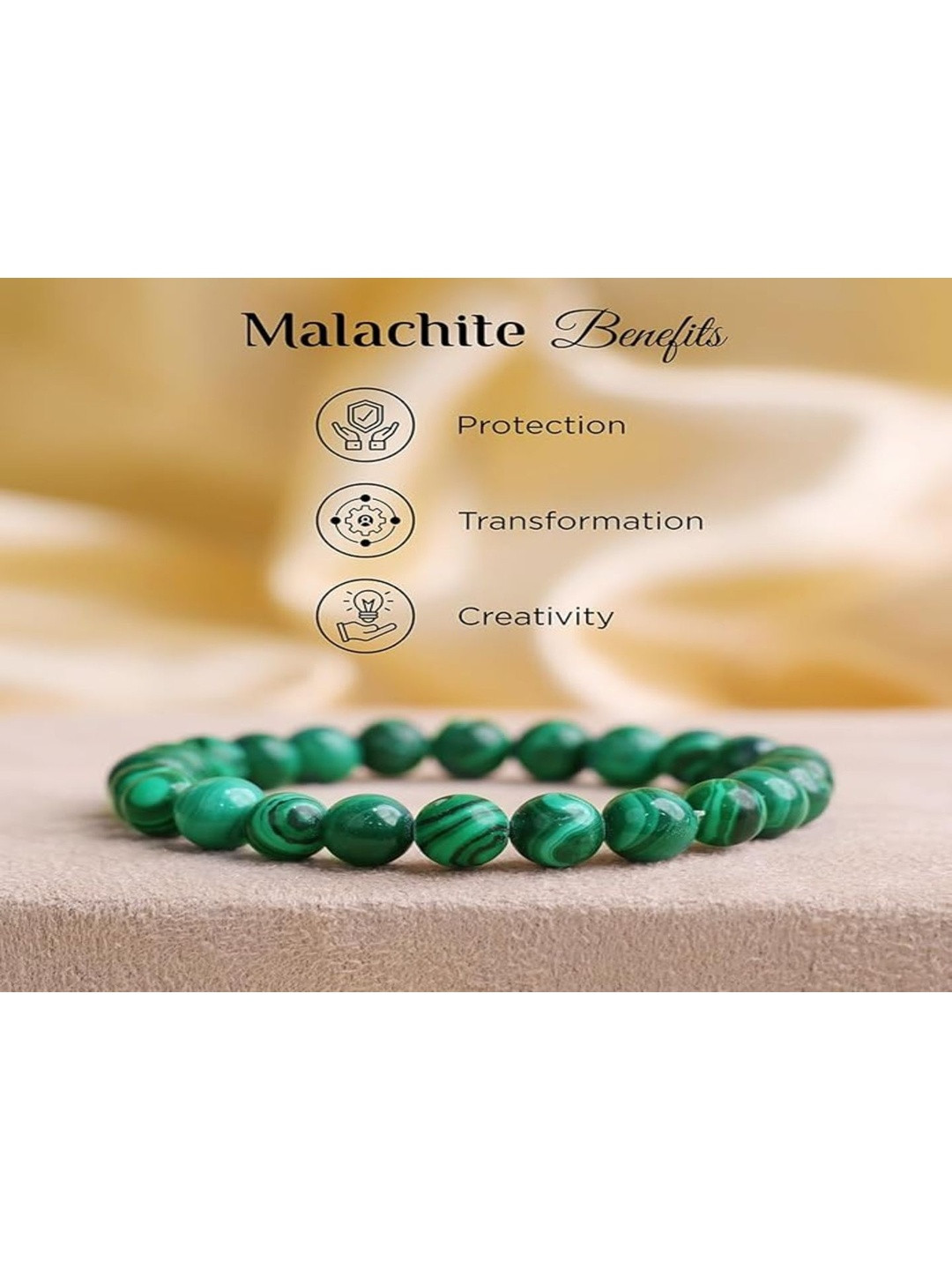 Profounnd Gems & Jewels Malachite Green Crystal Bracelet