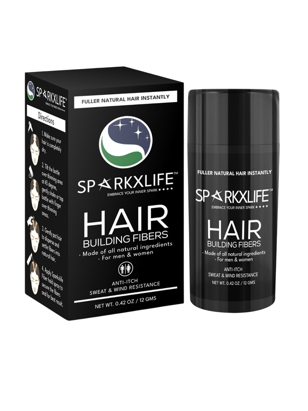 SPARKXLIFE Hair Building Fibers - 12 g - Medium Brown