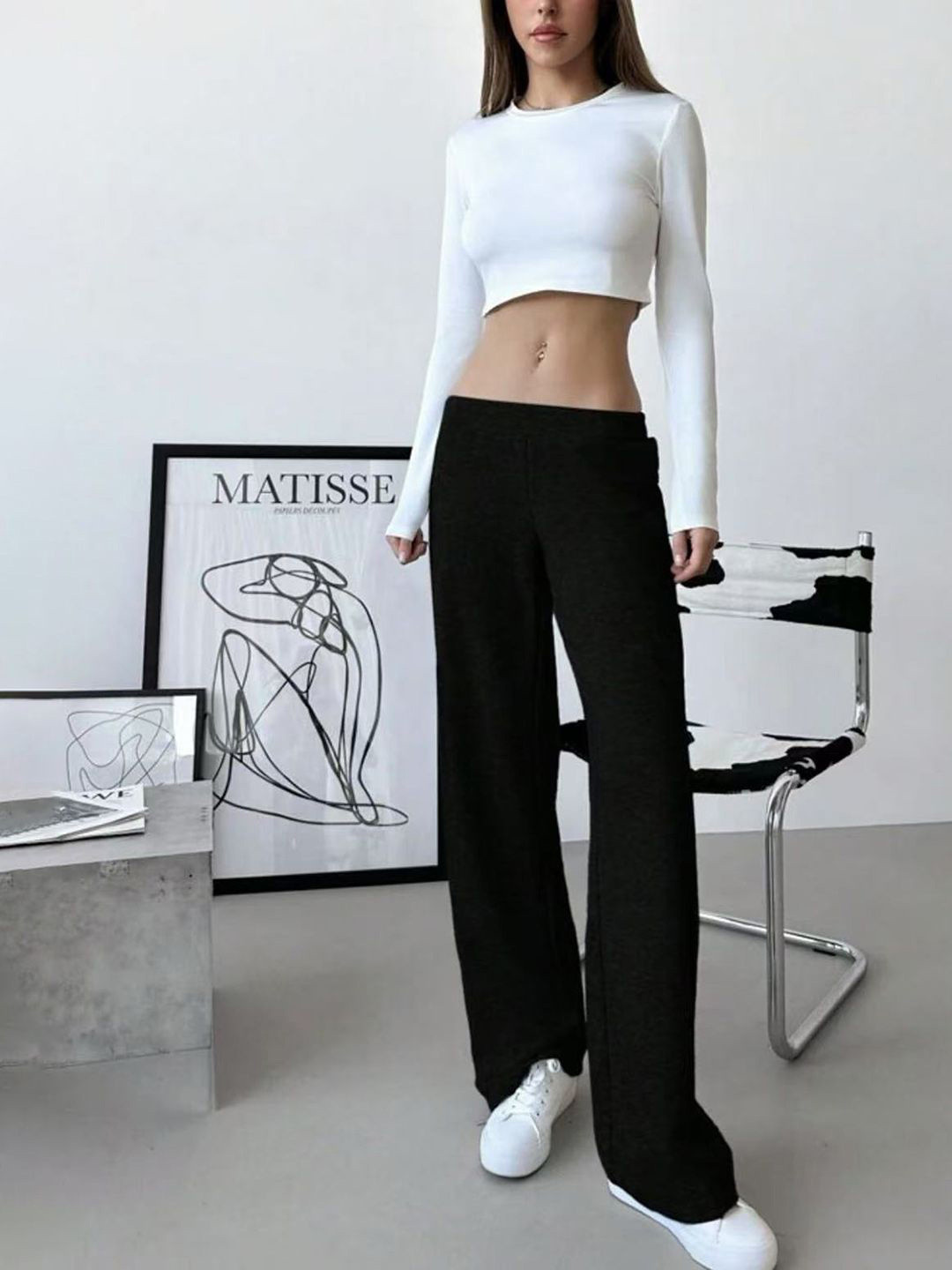 JC Mode Women Baggy Low-Rise Trousers