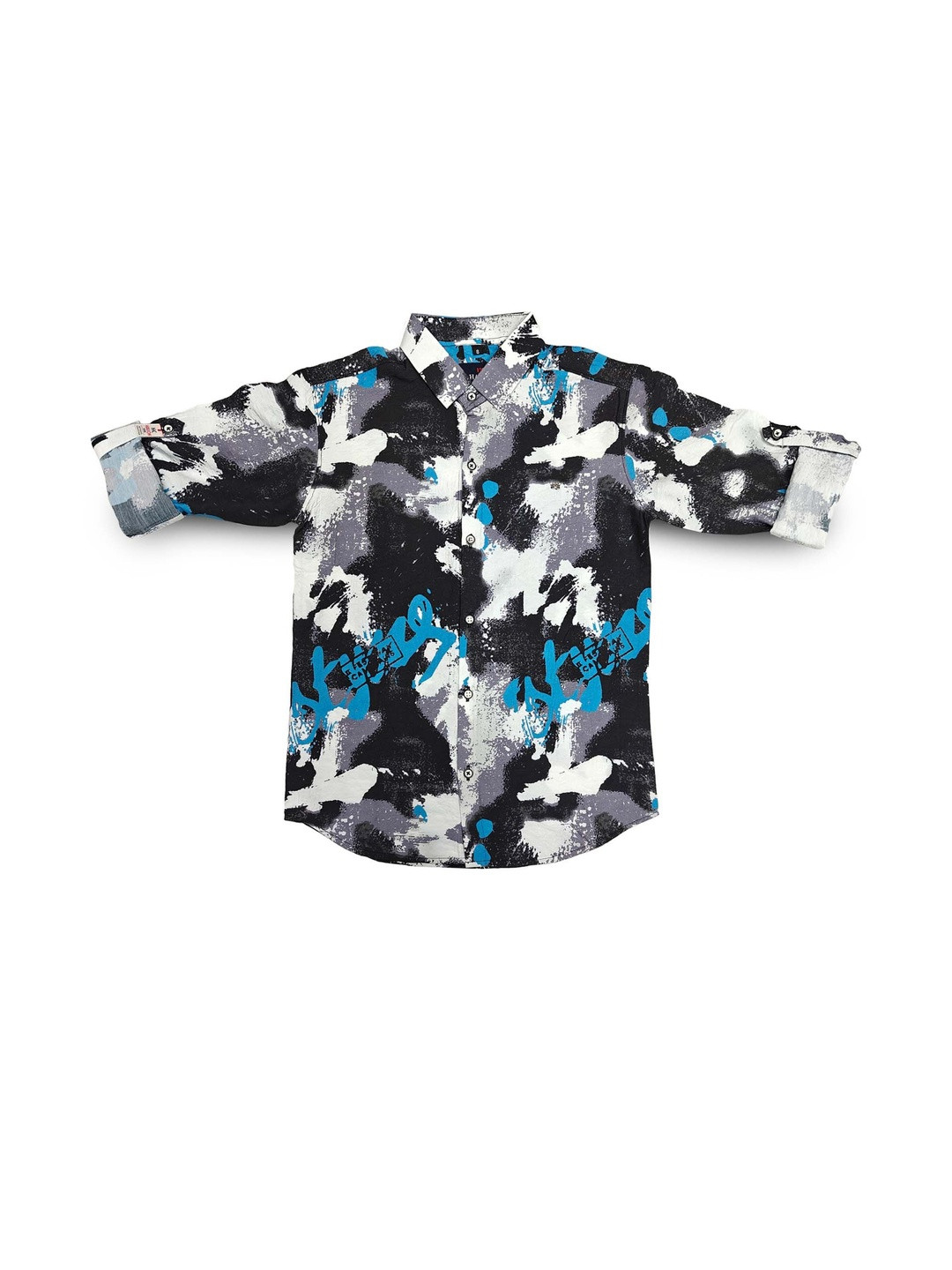 Havok kids Kids-Boys Self Design Polyester Casual Shirts