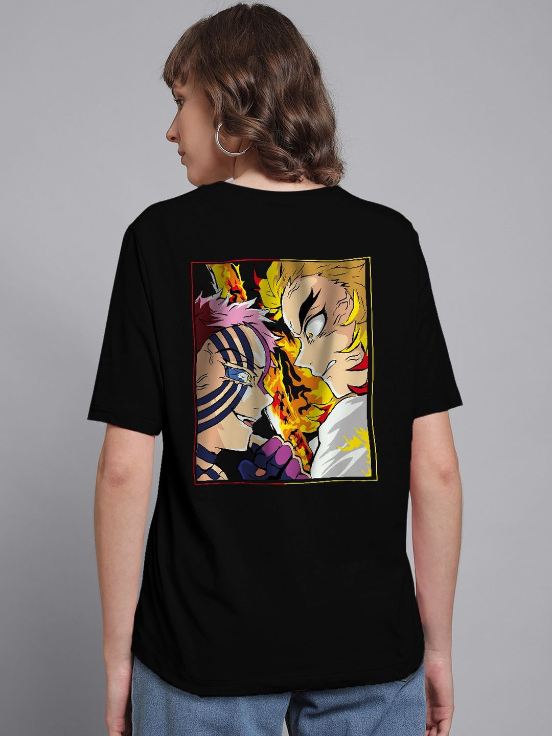 PVC RAIMENTS Black Printed Lounge Tshirts