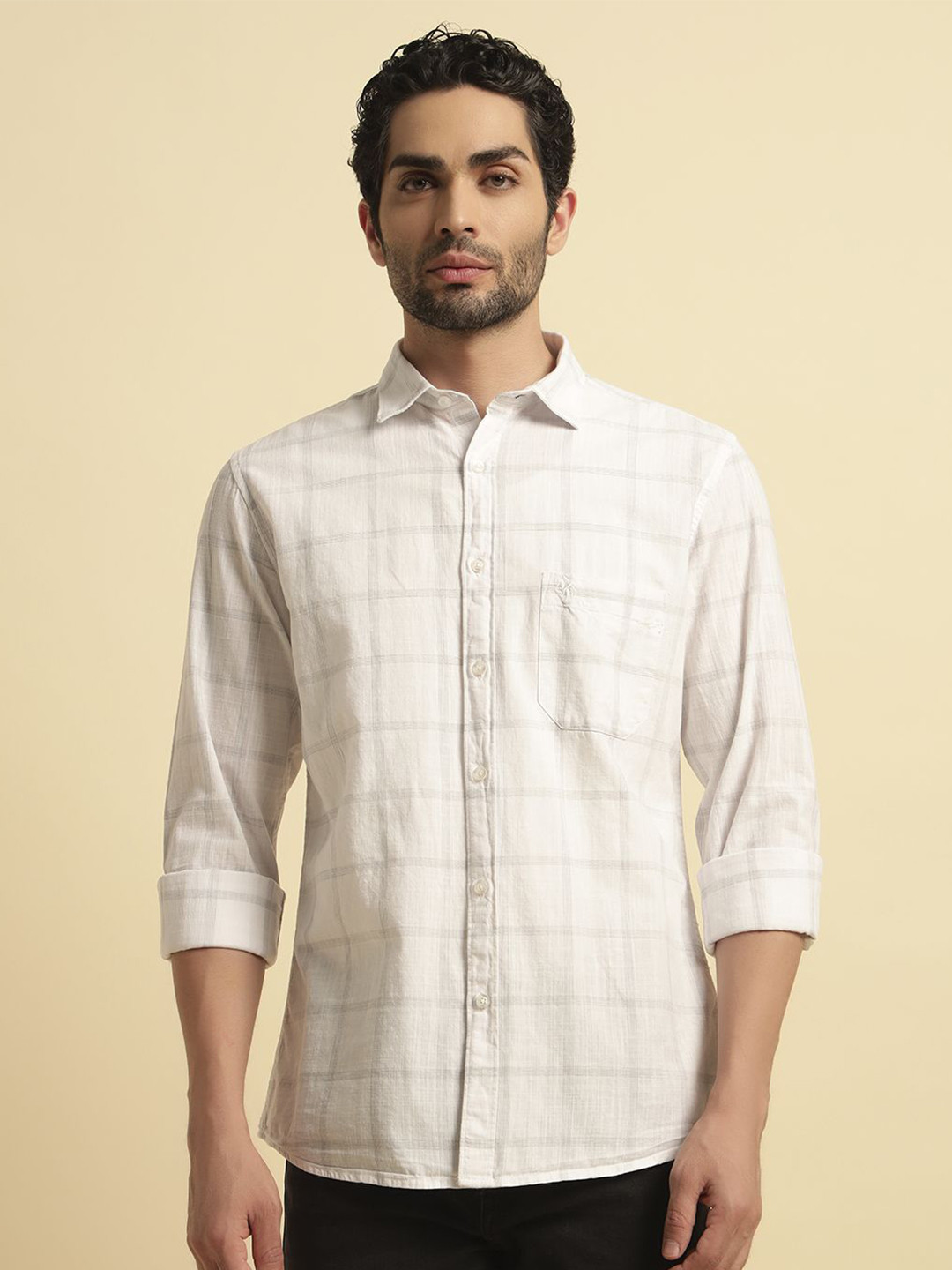 Cantabil Horizontal Stripes Breathable & Soft Printed Casual Shirt