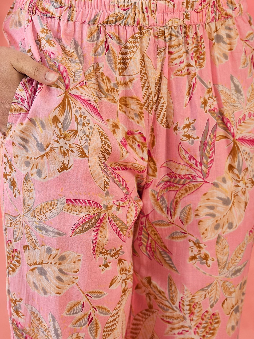 Here & Now Women Floral Pure Cotton Printed Coord Set