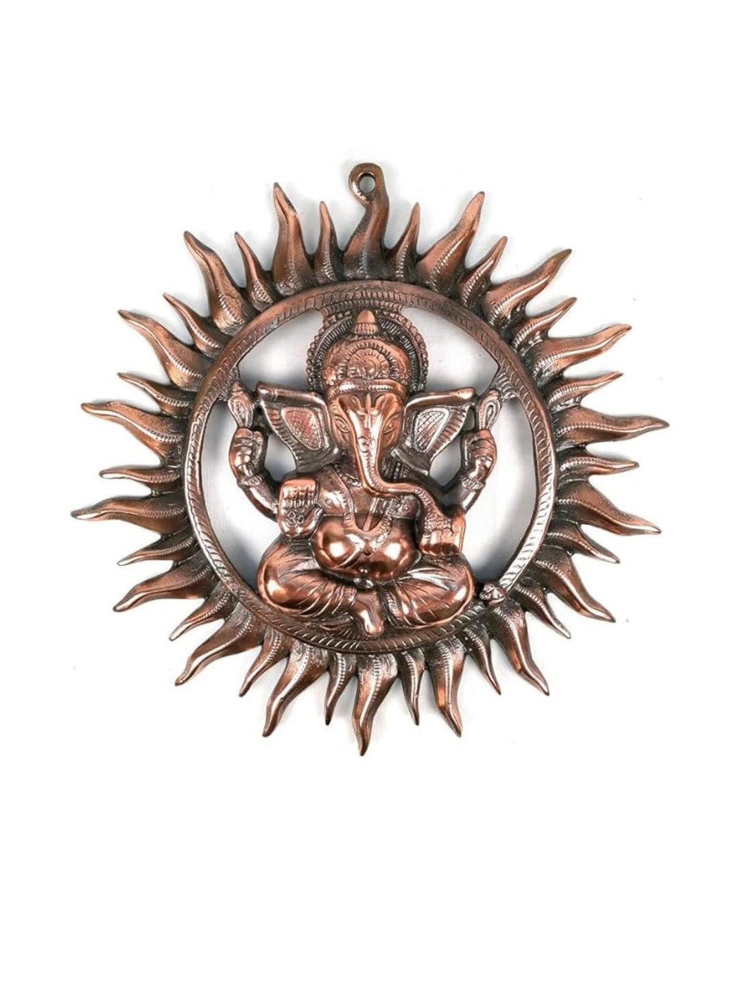 apka mart Bronze Lord Ganesha Wall Hanging for Pooja