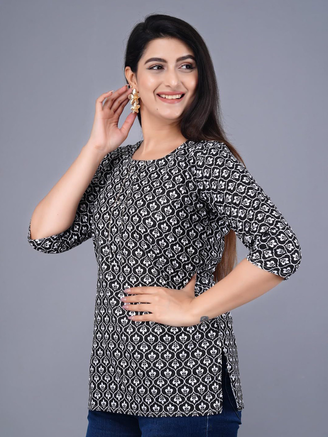 Stylelogue Ethnic Motifs Printed Pure Cotton Kurti