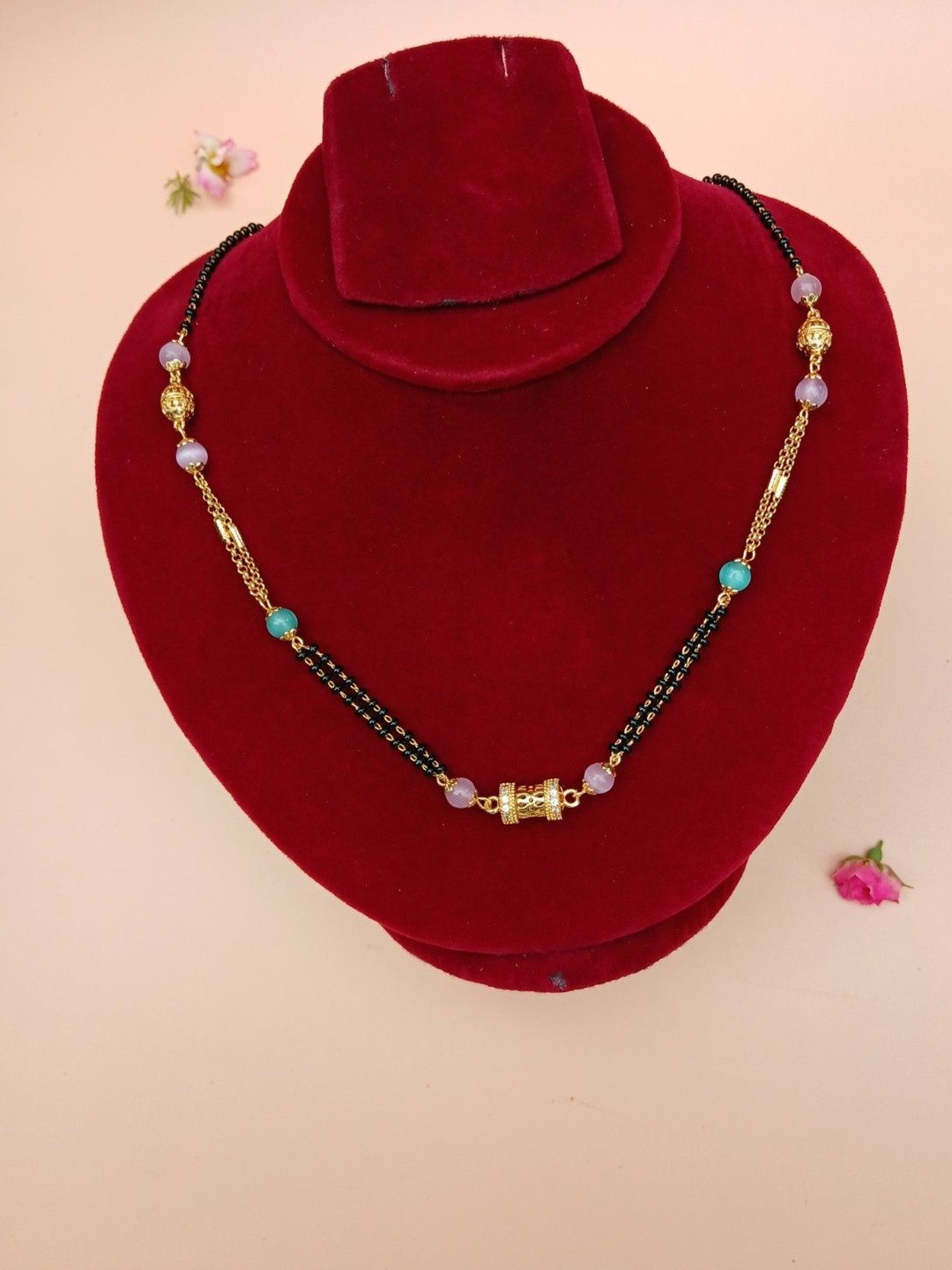 Sri devi pealrs & fashions Gold-Plated Cubic Zirconia Copper Necklace