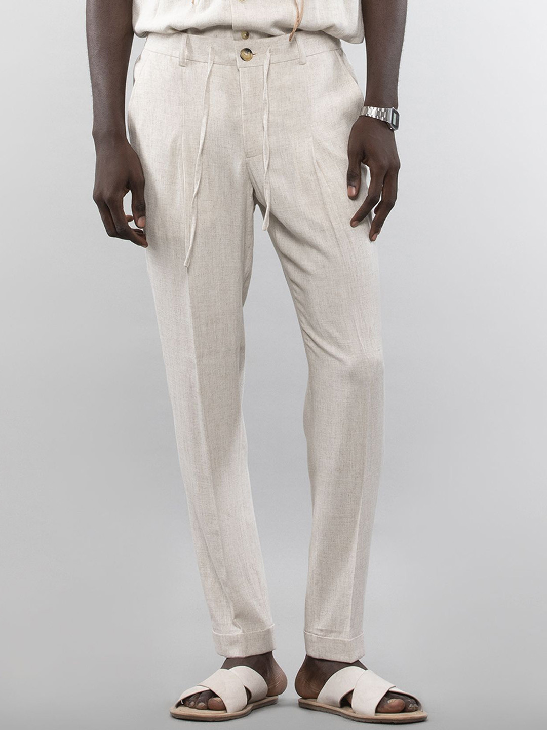 LOVE PANGOLIN Linen-Blend Easy Pants