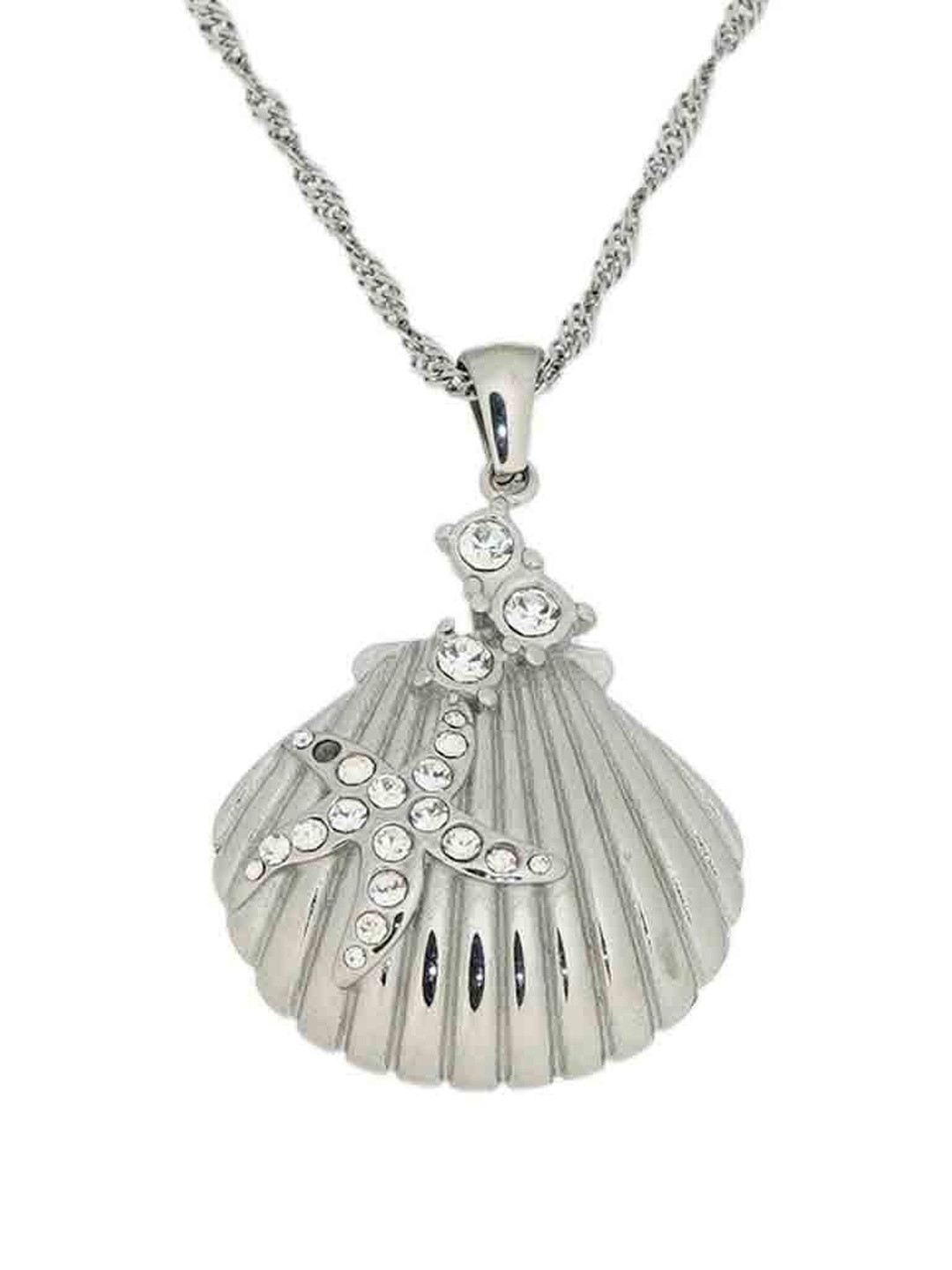 INTERSTELLAR Women Silver-Plated Stainless Steel Starfish Chain Pendant