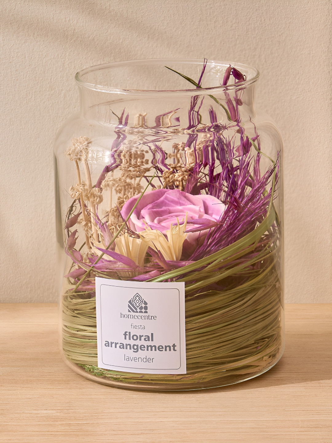 Home Centre Purple & Brown Fiesta Lavender Potpourri Jar