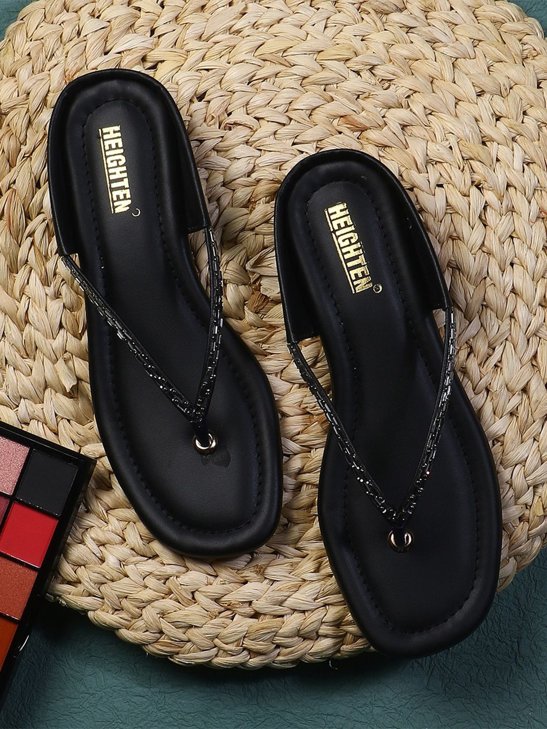 HEIGHTEN Women Textured Open Toe Flats