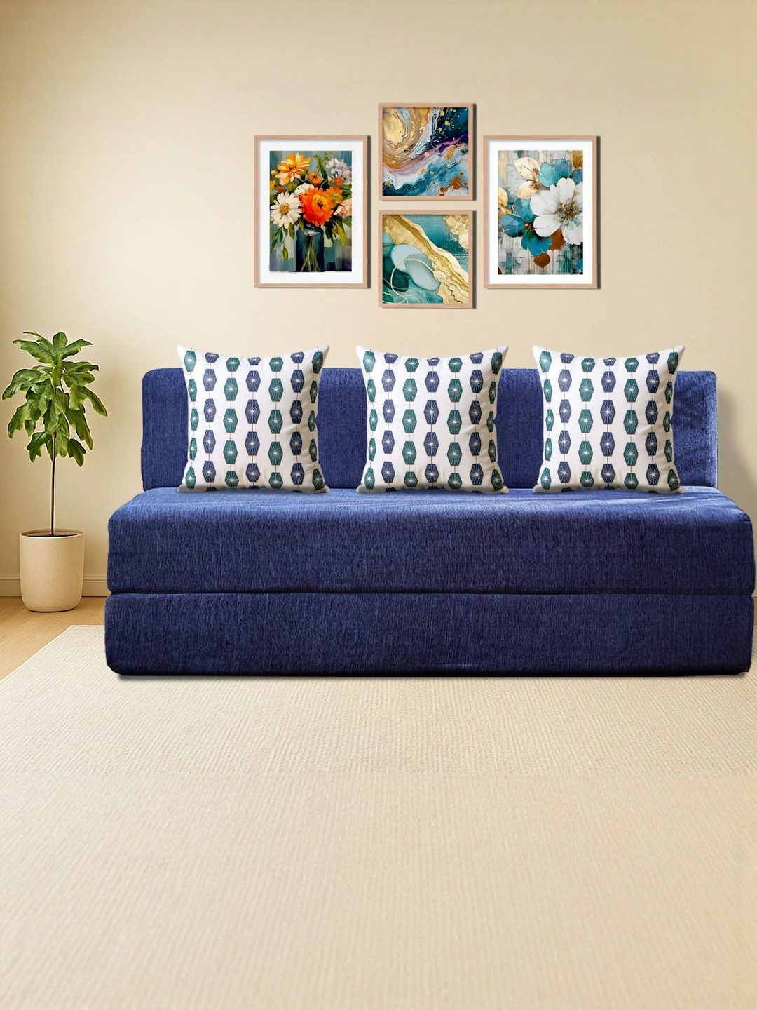 Clex Blue Inflatable Sofa and Bed