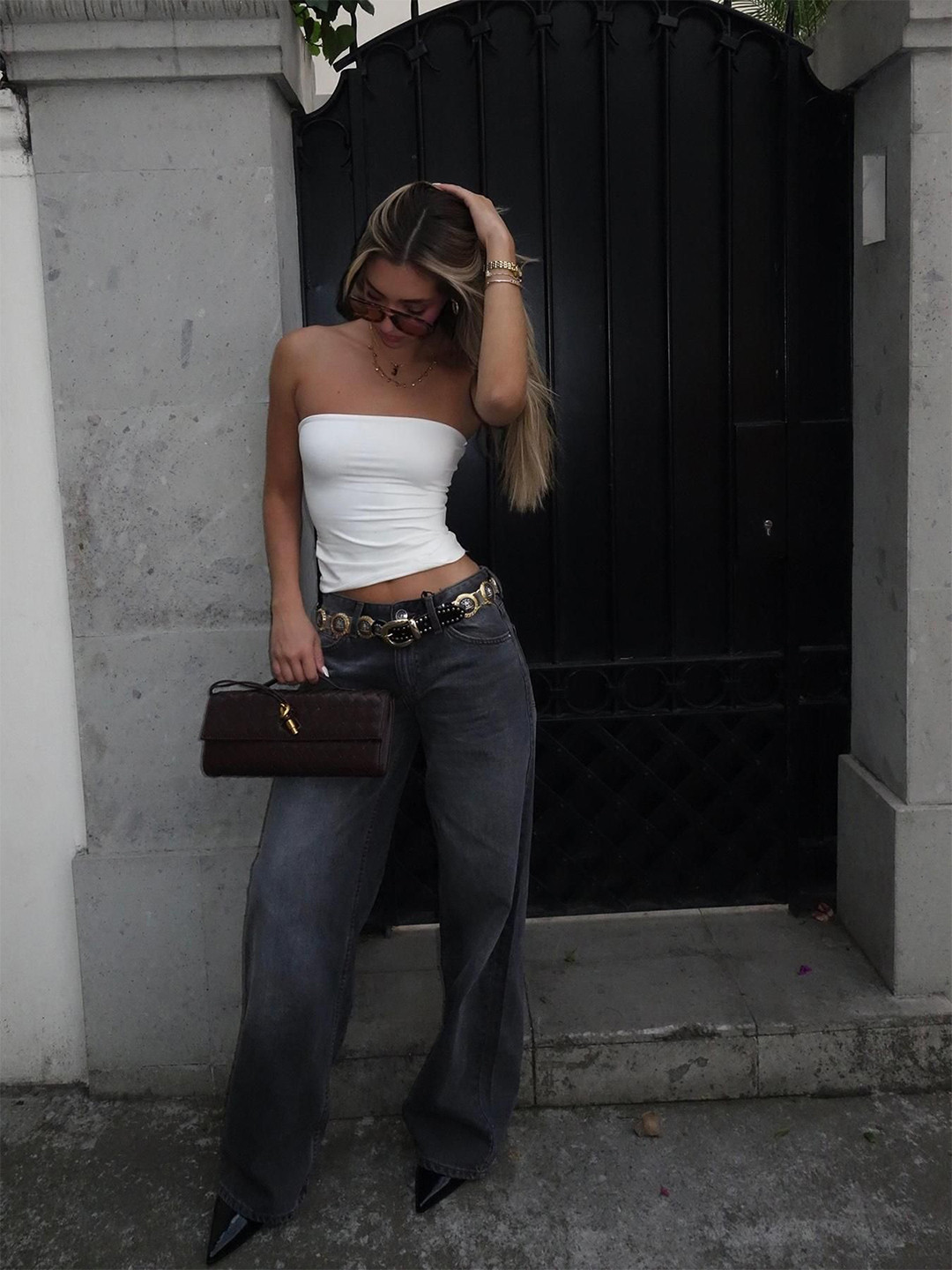 Bershka Women Strapless Sleeveless Top