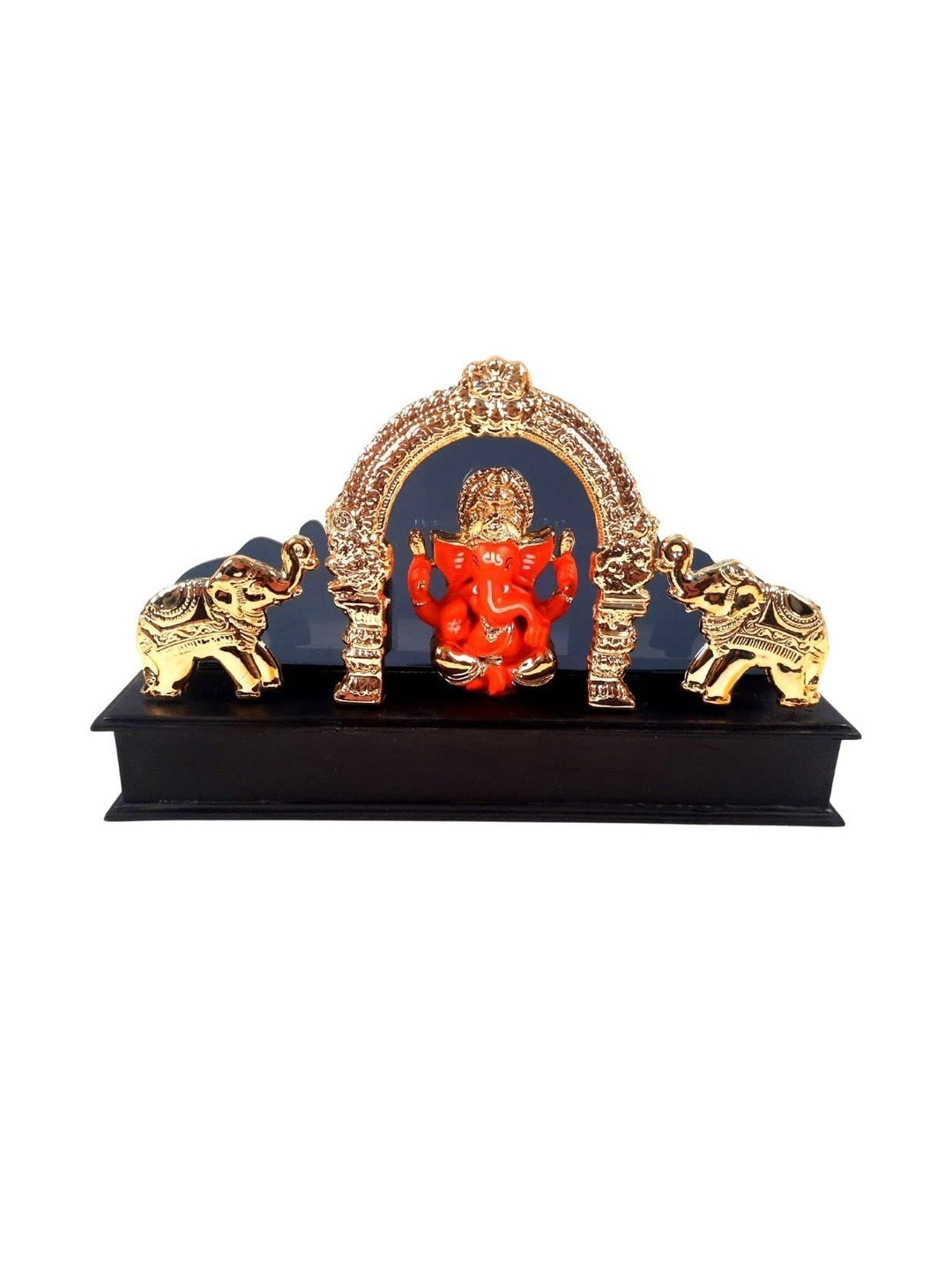 apka mart Orange Religious Ganesha Murti Idol Showpiece