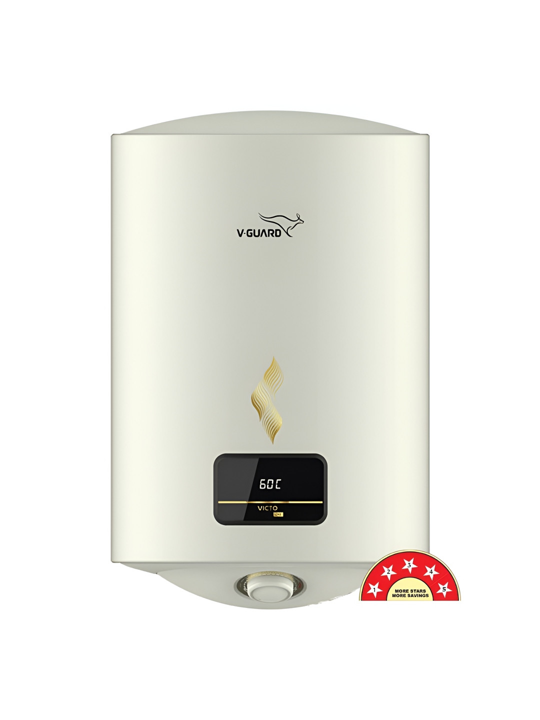 V-Guard White 2000W Storage Water Heater-15 L