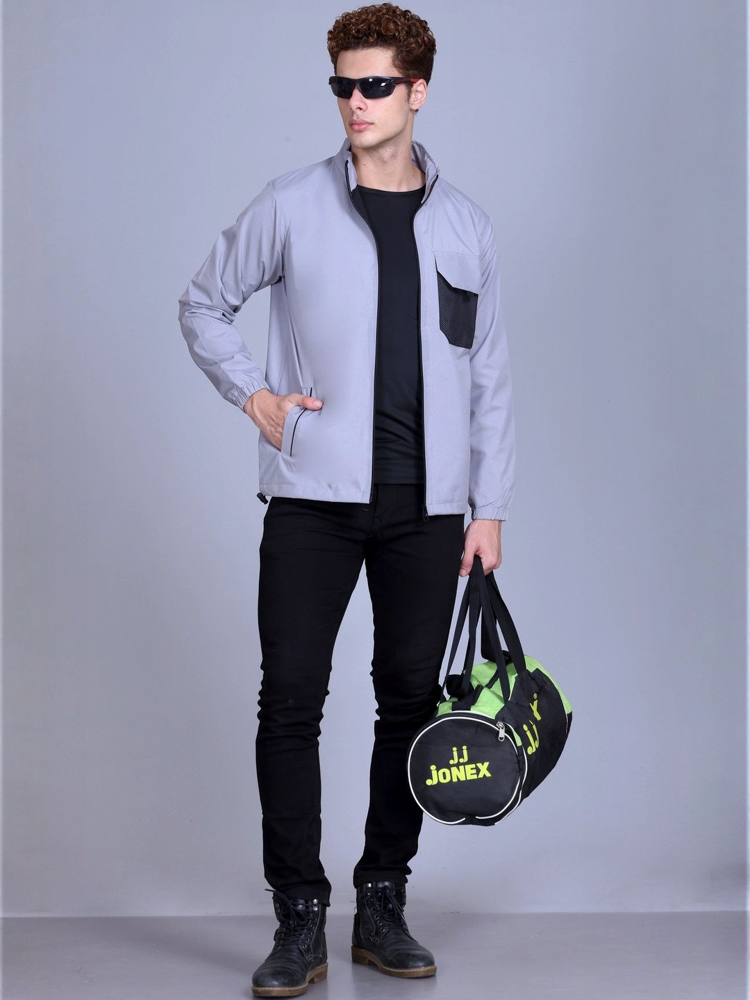 TFA THE FASHION ADDICTION Men Stand Collar Solid Windcheater Sporty Jacket