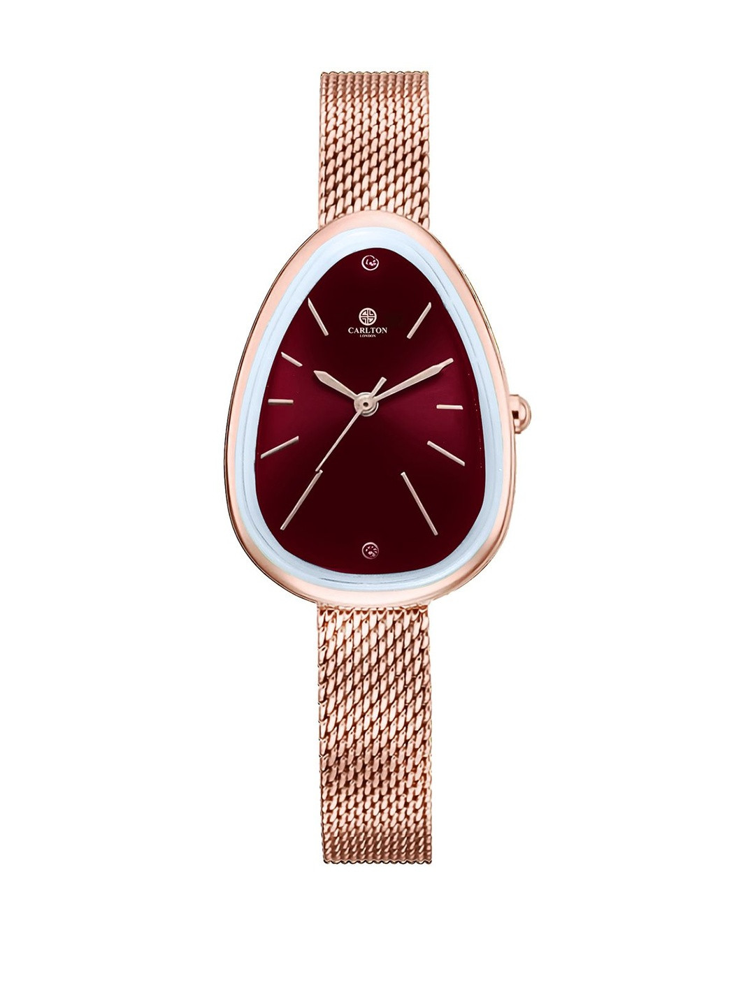 Carlton London Eleanor Women Maroon Stainless Steel Watch - CLWEL-BRY