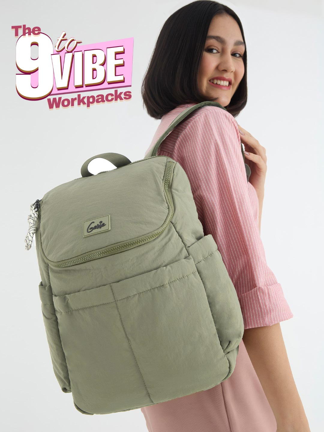 Genie Plushpack Women 15 Inch Casual Laptop Backpack