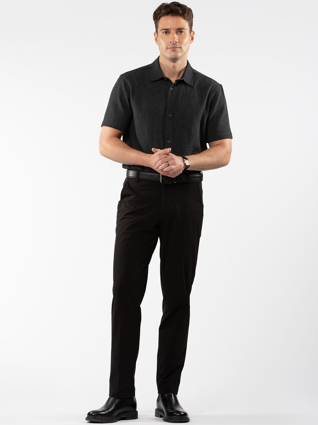 LOVE PANGOLIN High-Performance Tapered Fit Cotton Formal Trouser