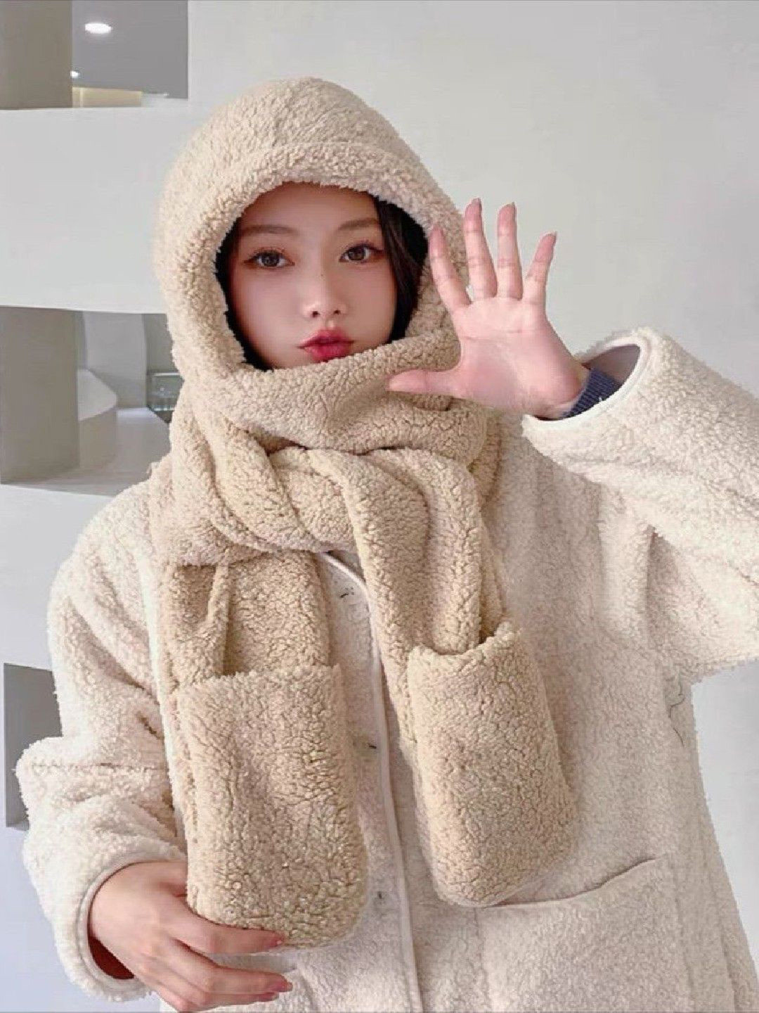 Poftik Women Solid Winter Warm Scarf