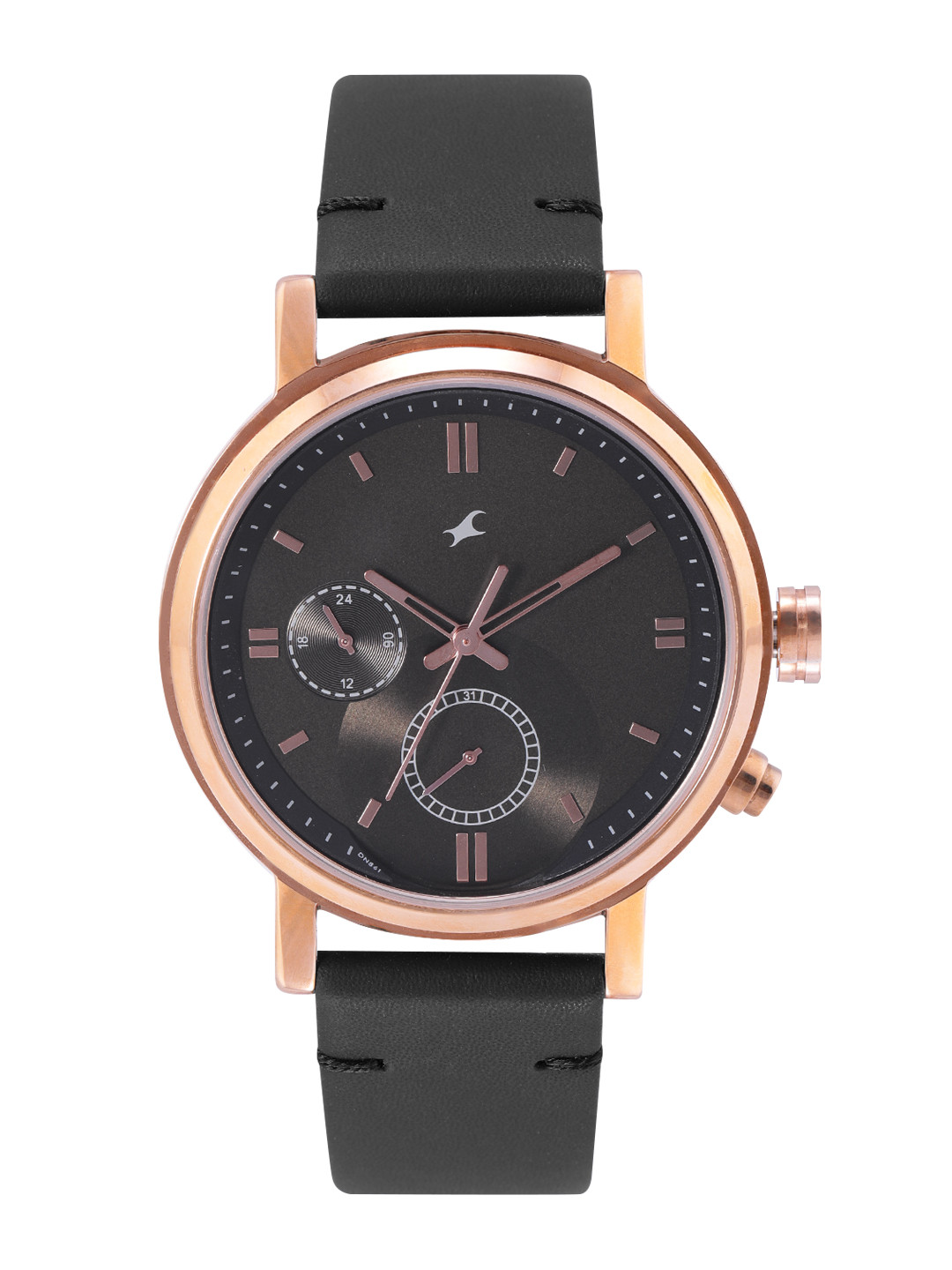 Fastrack Men Leather Straps Analogue Chronograph Watch 3287WL02