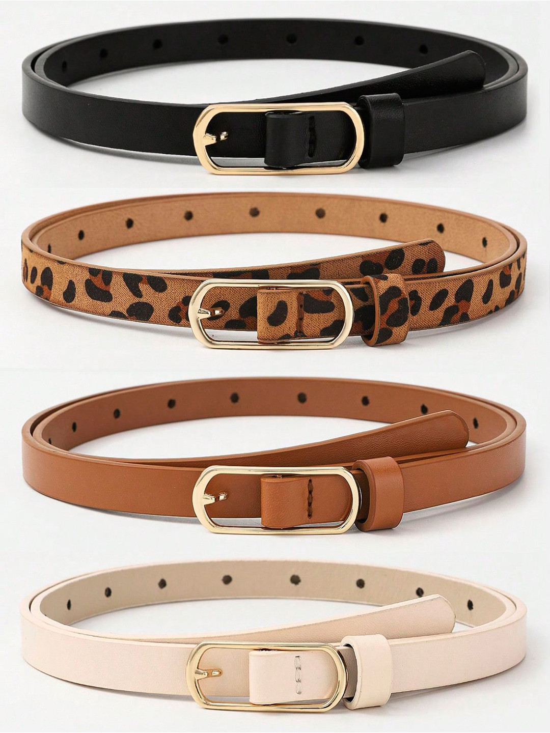 Shining Diva Fashion Women Pack Of 4 Leather Belt