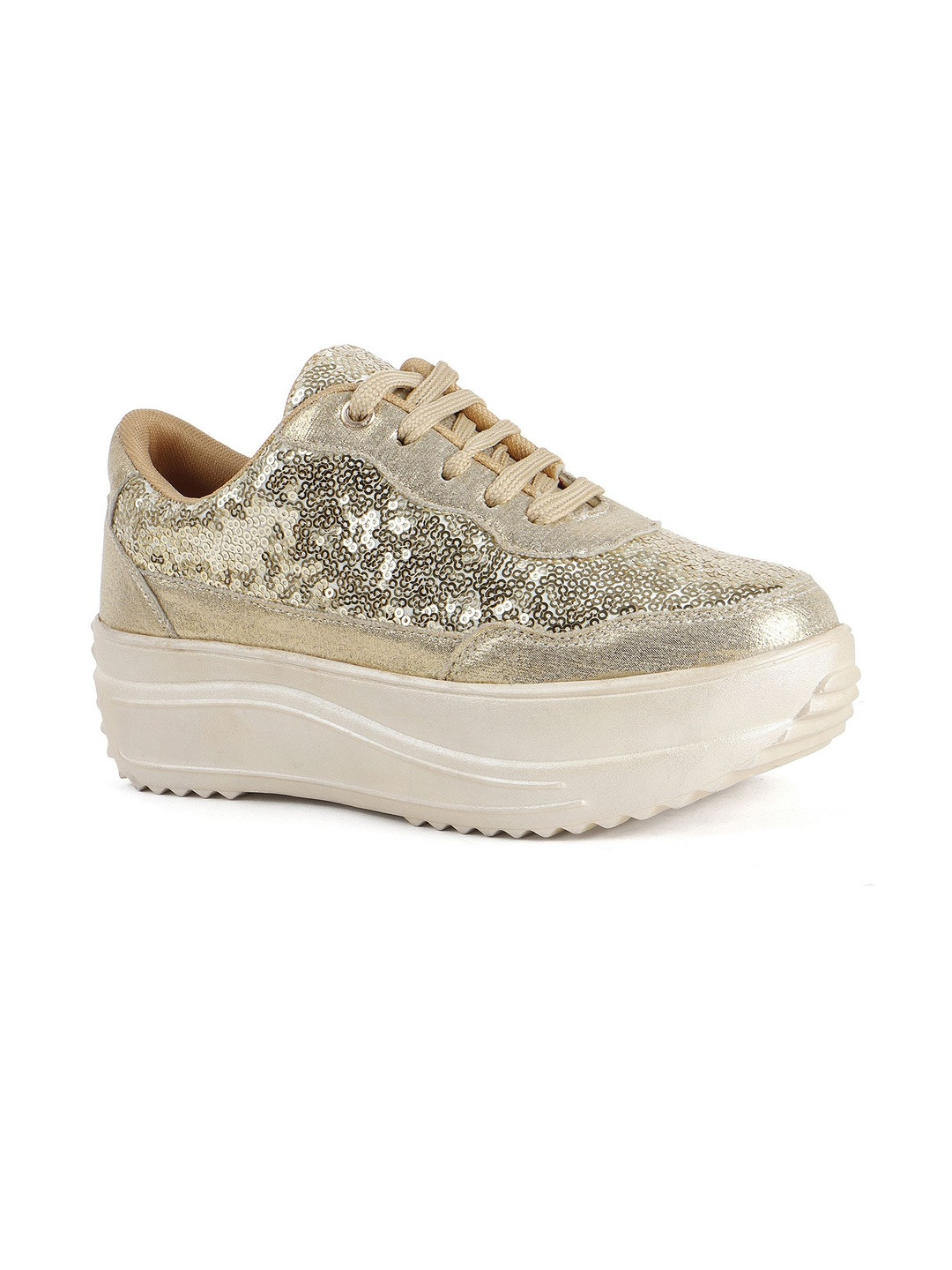 VENDOZ Women Glittery Lightweight Party Sneakers With Western - Embellished