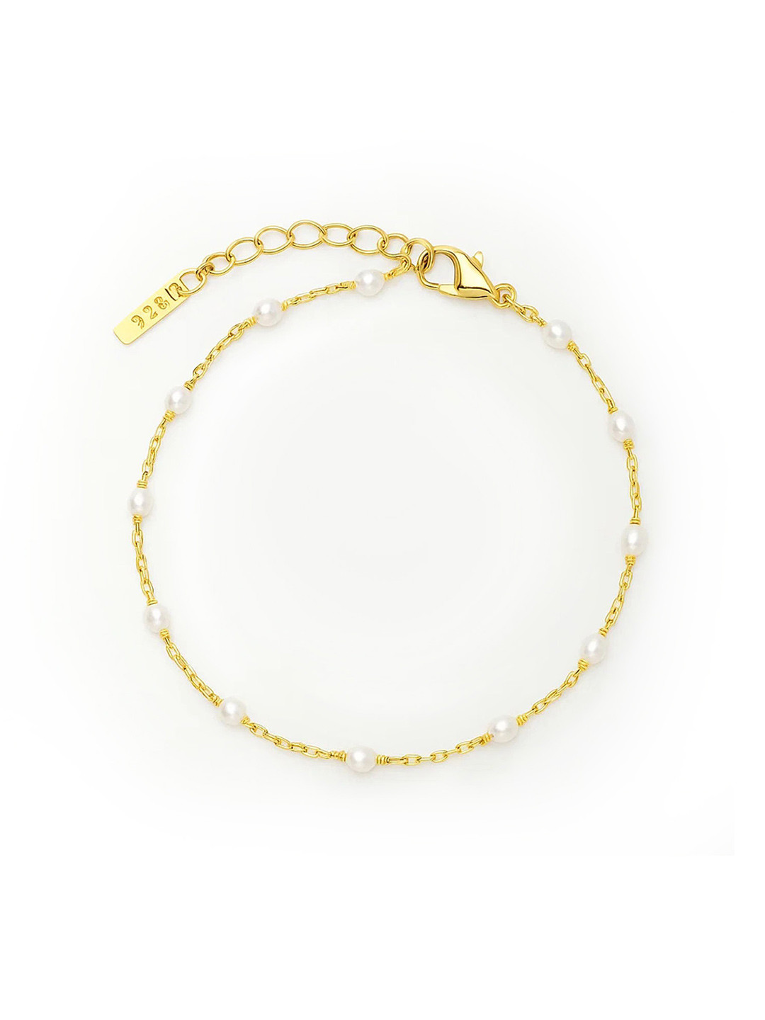 Elinor Jewels Arya 18K Gold Plated Pearl Adjustable Anti-Tarnish Bracelet