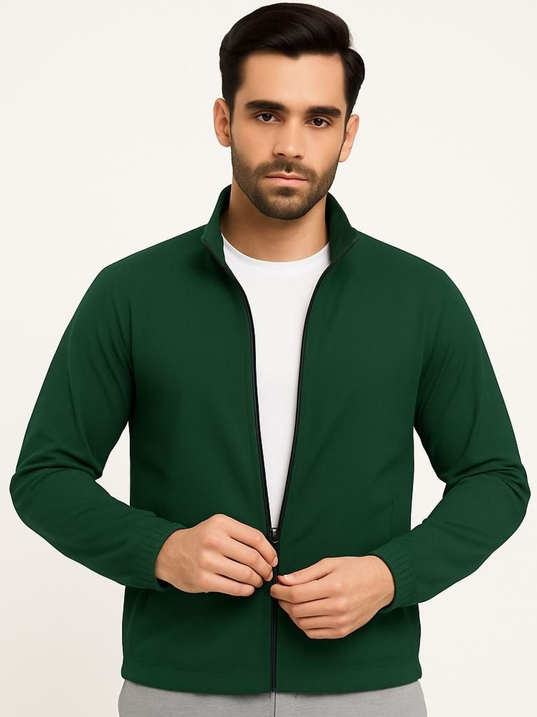 Apraa & Parma Lightweight Running Mock Collar Open Front Jacket