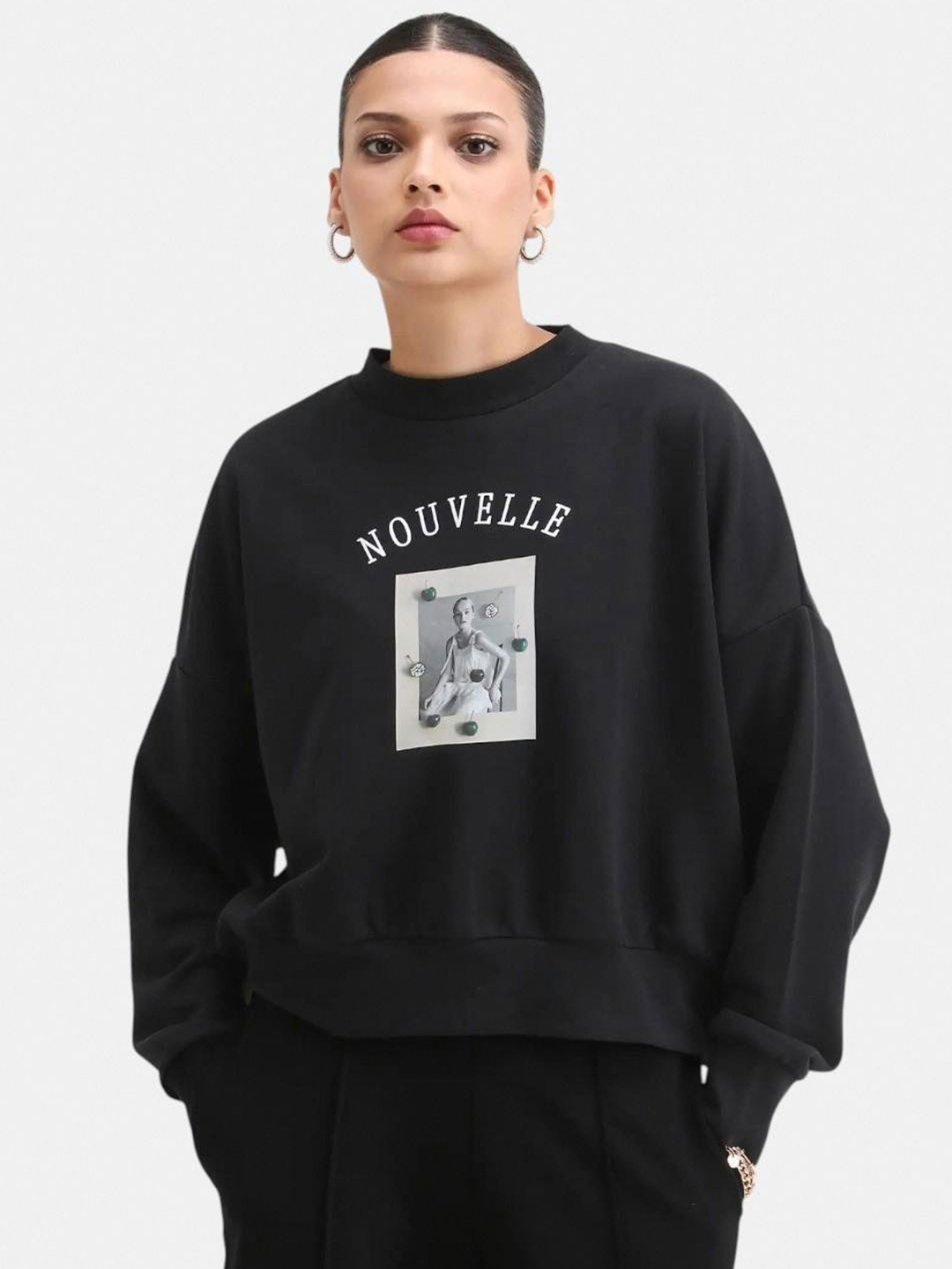 RAREISM Women Flen Primary Printed Sweatshirt