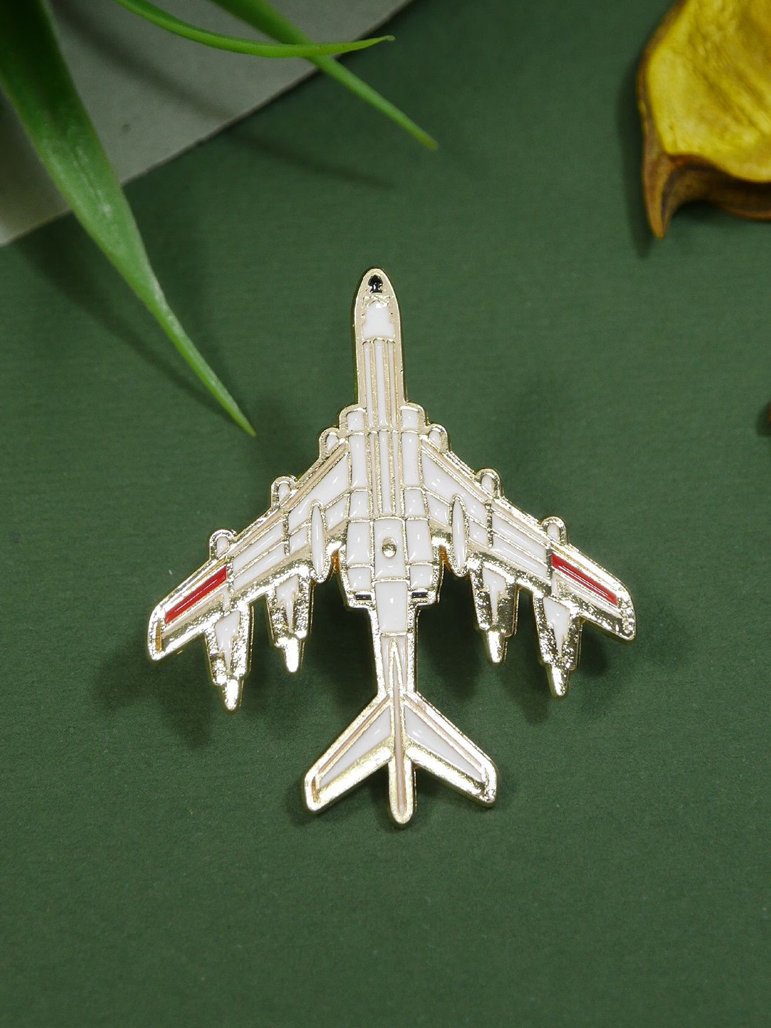 ADORN Unisex Aircraft Shaped Brooch