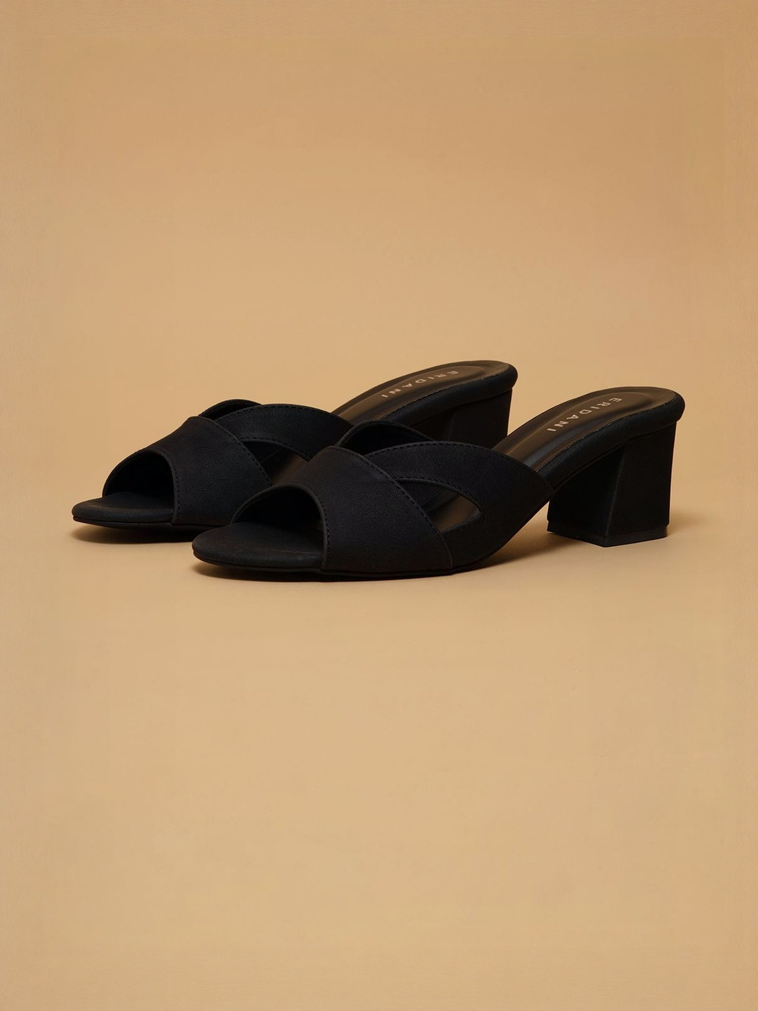 ERIDANI Zuri Cut-Out Strap Block Heels