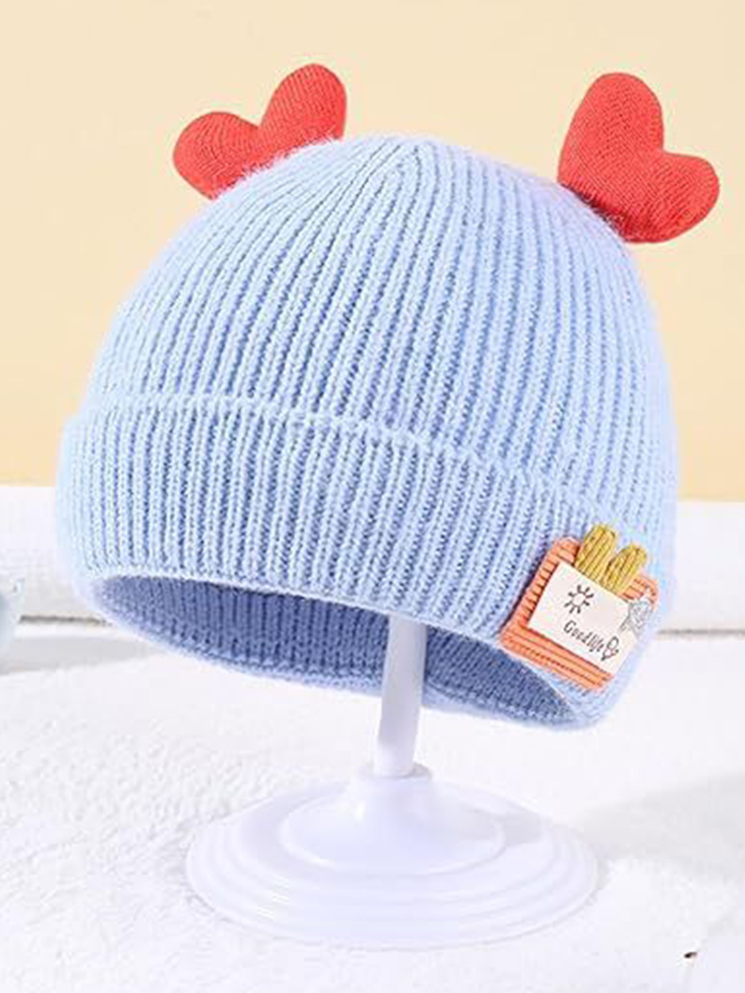 Babymoon Kids Heart Designed Winter Beanie Cap