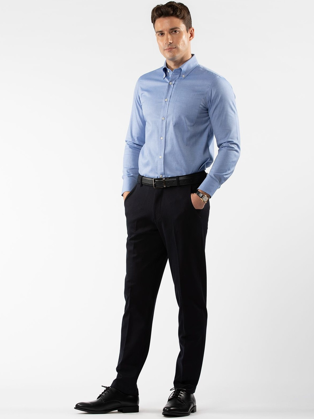 LOVE PANGOLIN Men Tapered-Fit Formal Trouser