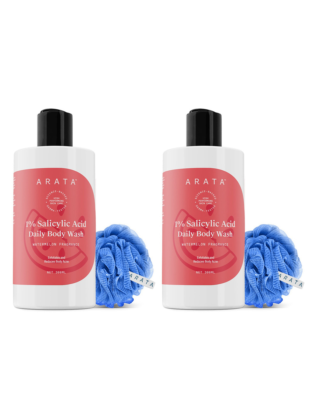 ARATA Set of 2 1% Salicylic Acid Body Wash with Watermelon Fragrance - 300ml each