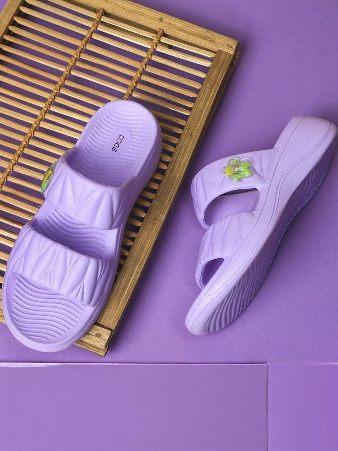 COGS Women Purple Slip-On Flip Flops