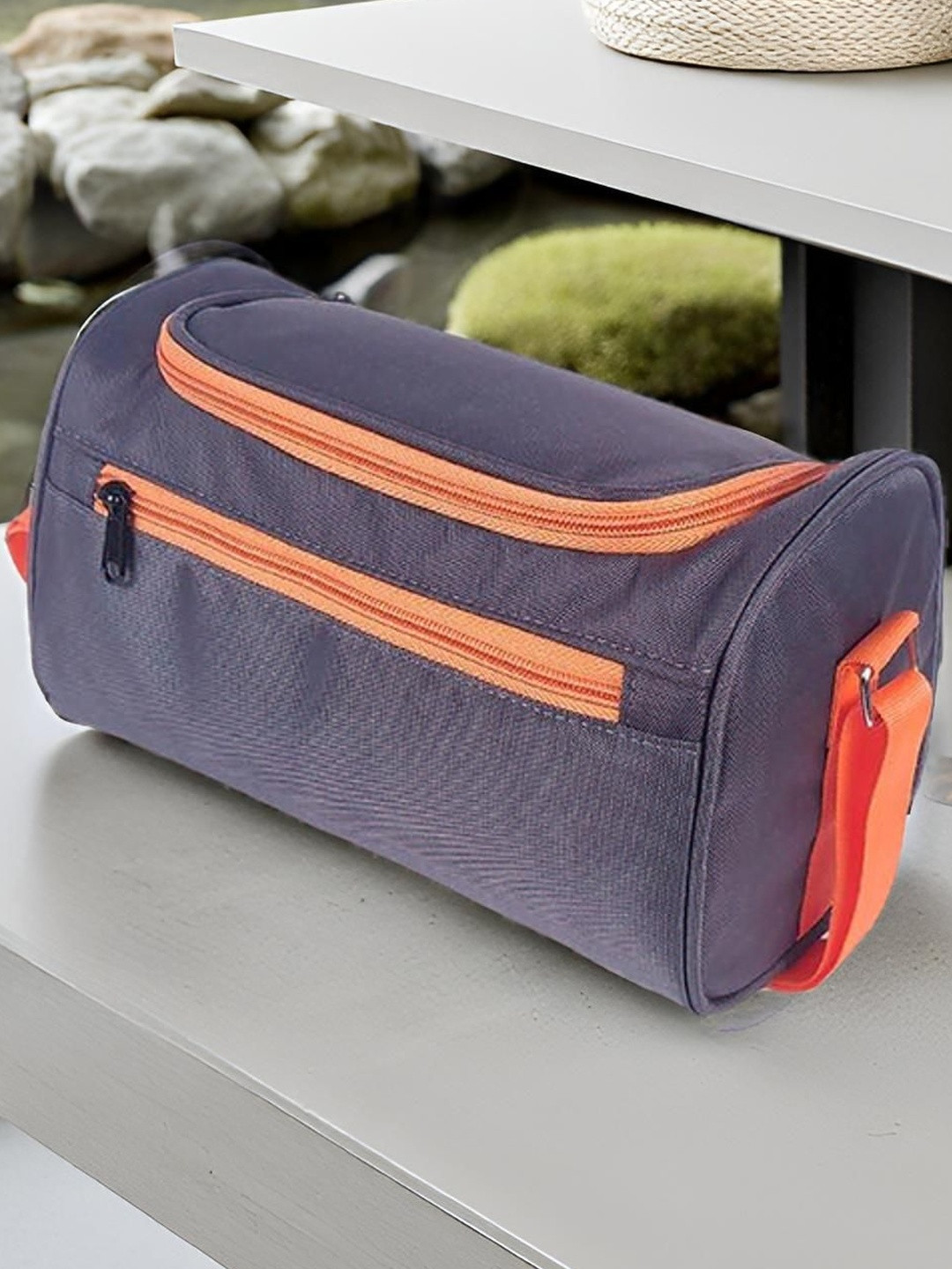 FOONTY Grey & Orange Waterproof Lunch Bag