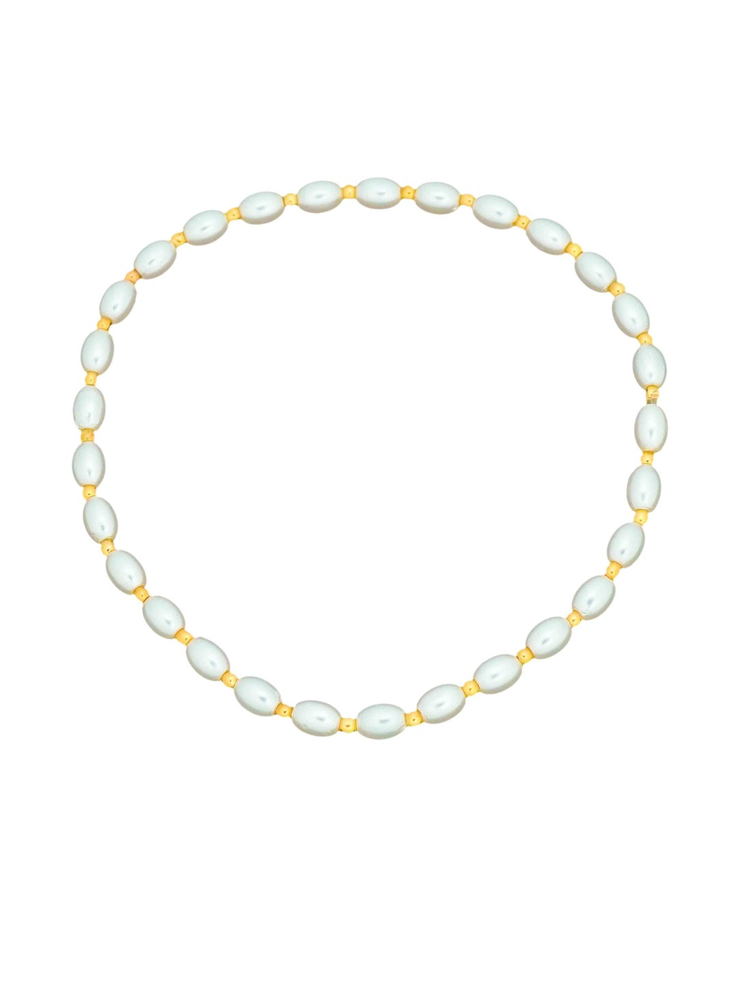 INTERSTELLAR Women White Pearl Gold-Plated Bracelet