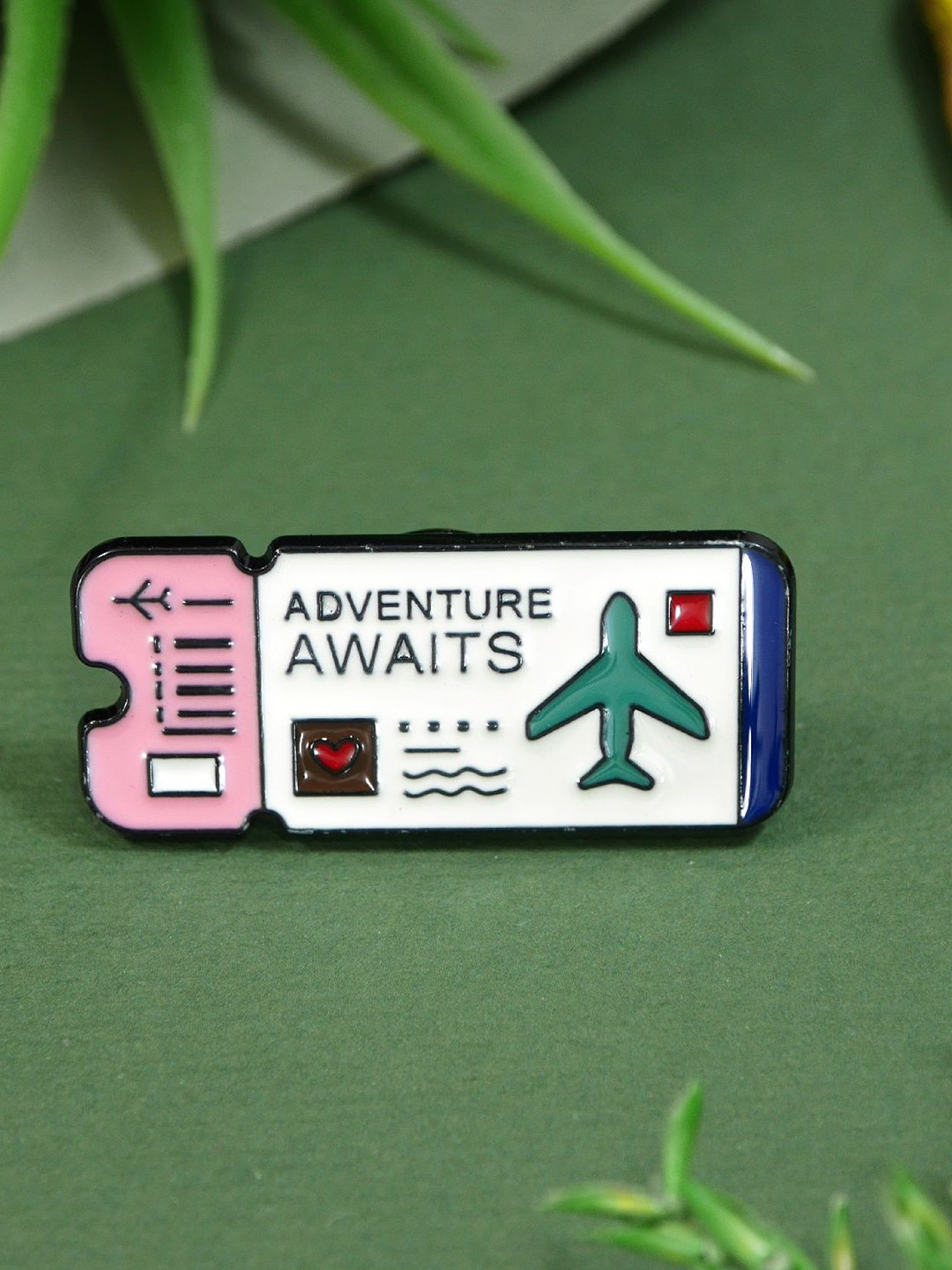 ADORN Unisex Statement Enamel Metal Brooch