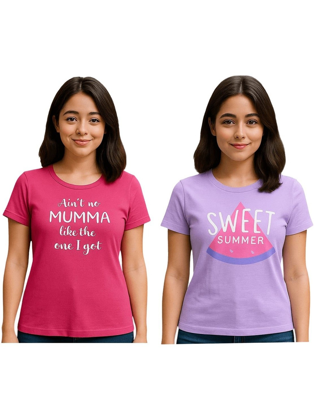 FABROYZ Girls Pack Of 2 Printed Cotton Top