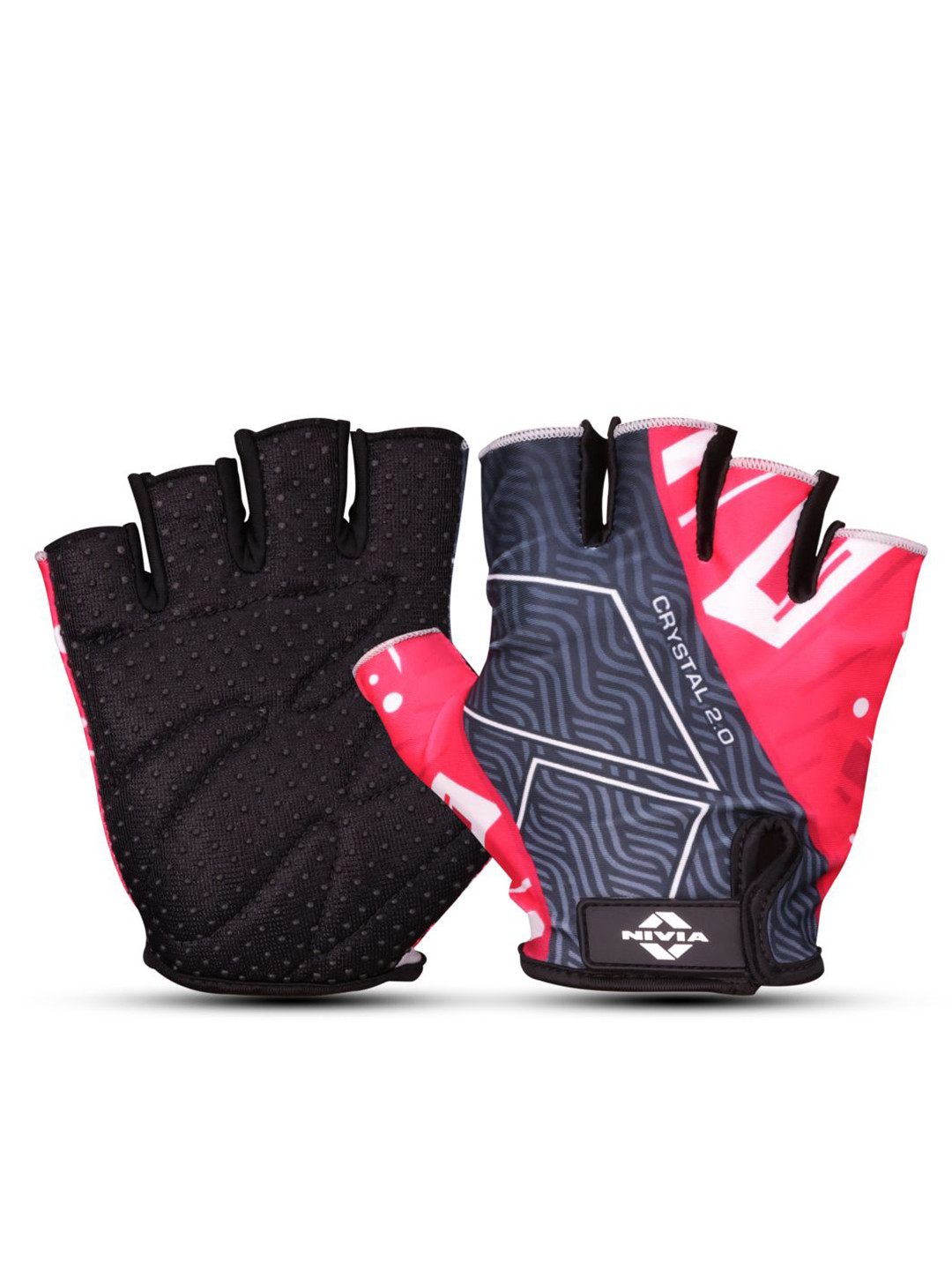 NIVIA Unisex Black & Pink Fitness Gloves