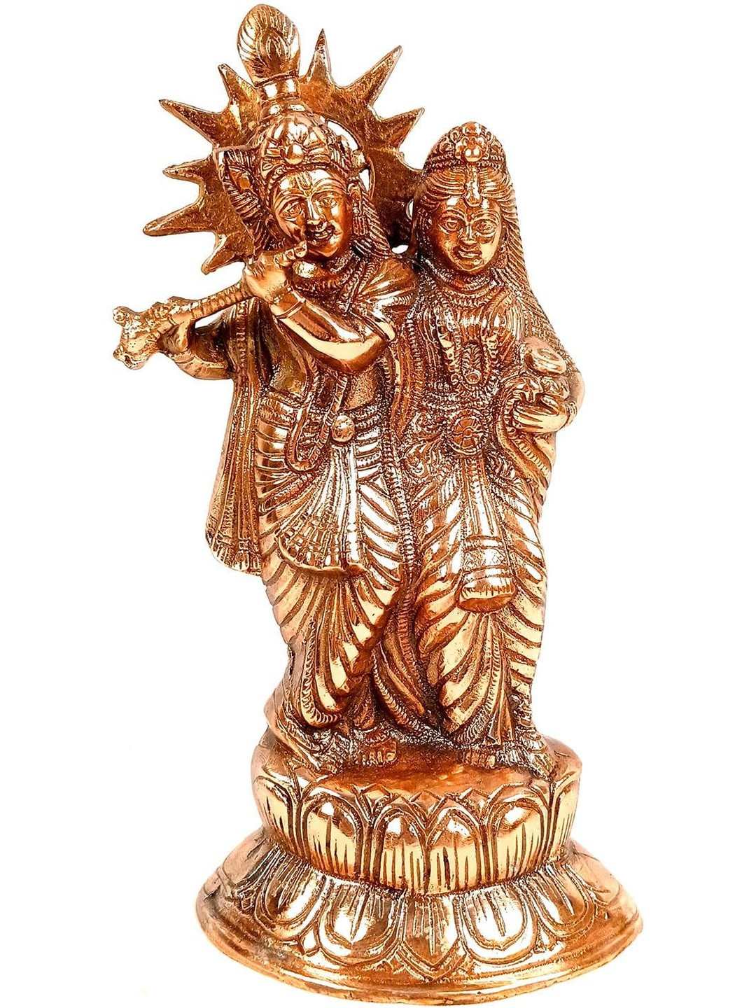 apka mart Bronze-Toned Radha Krishna Idol Showpiece