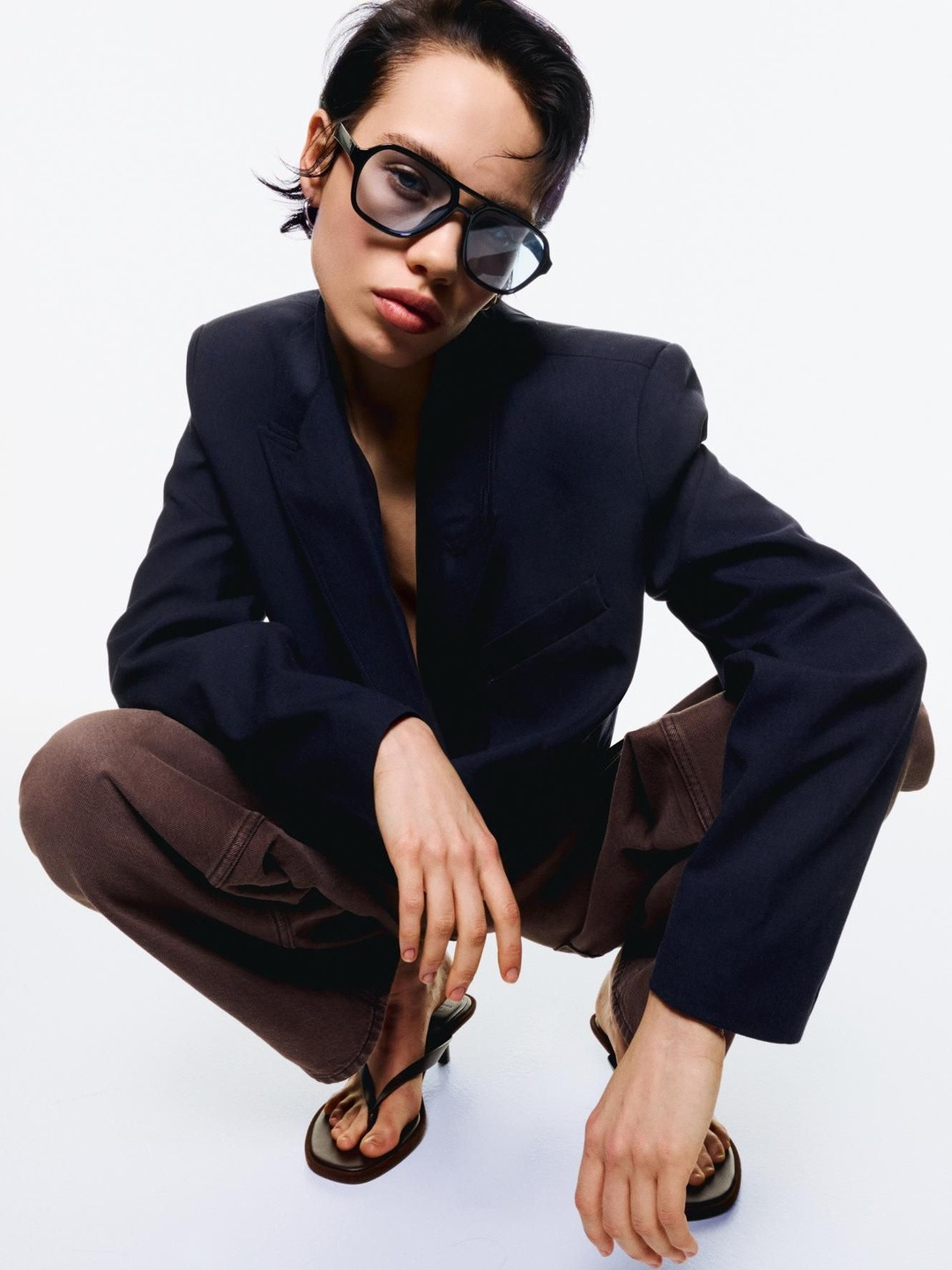 Bershka Double-breasted Boxy-Fit Blazers